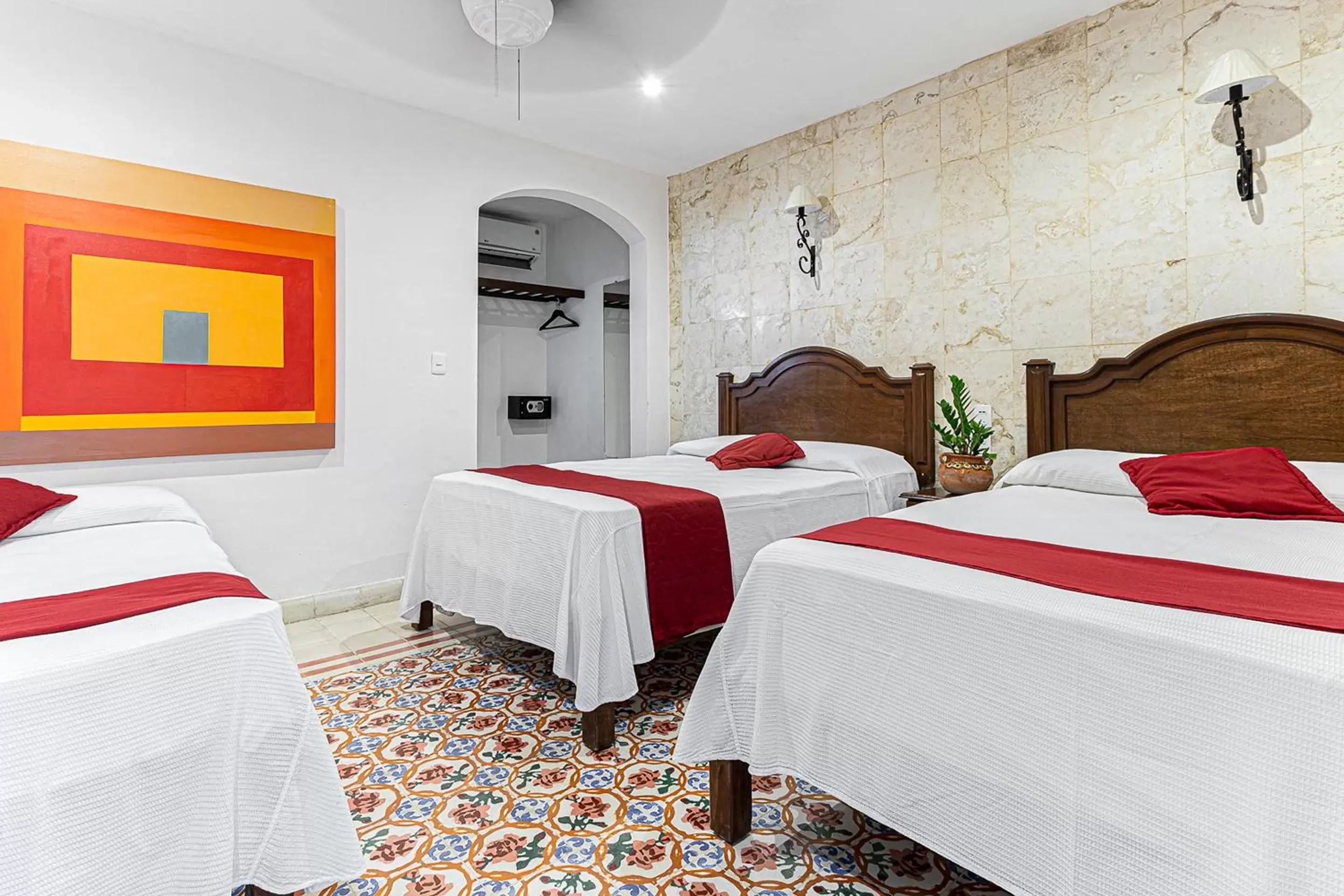 Bed in La Aurora Hotel Colonial Bed in La Aurora Hotel Colonial