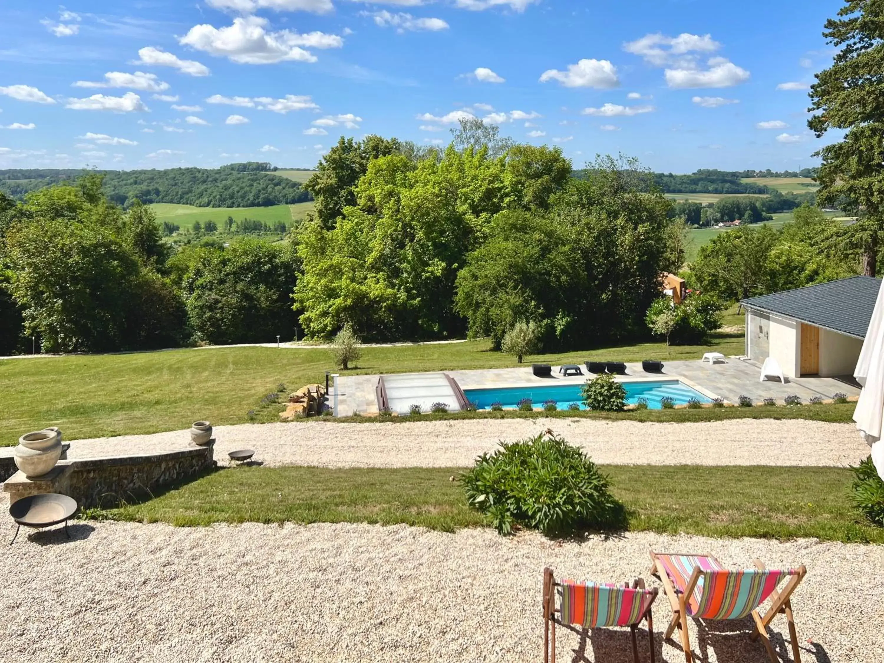 Swimming pool, Pool View in Demeure de la Garenne