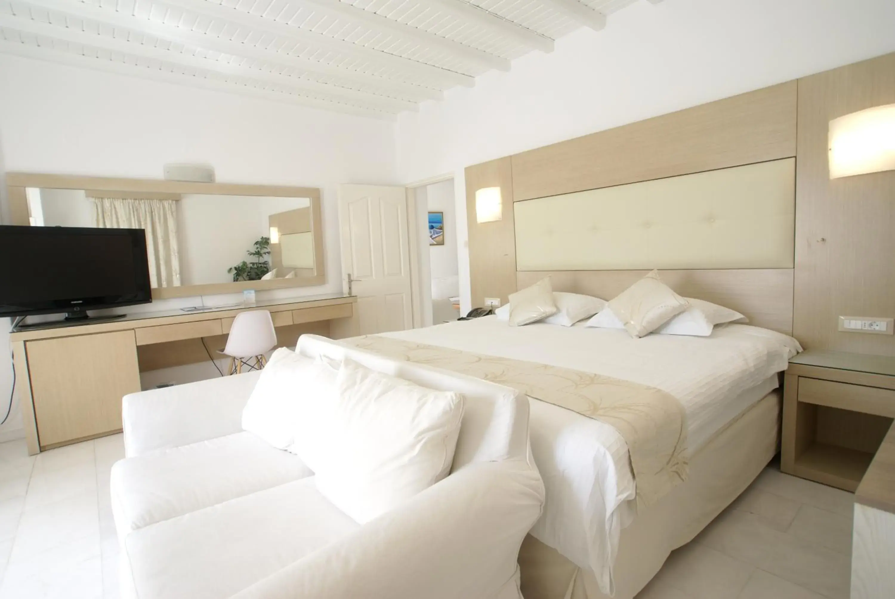 Bed in Dionysos Hotel