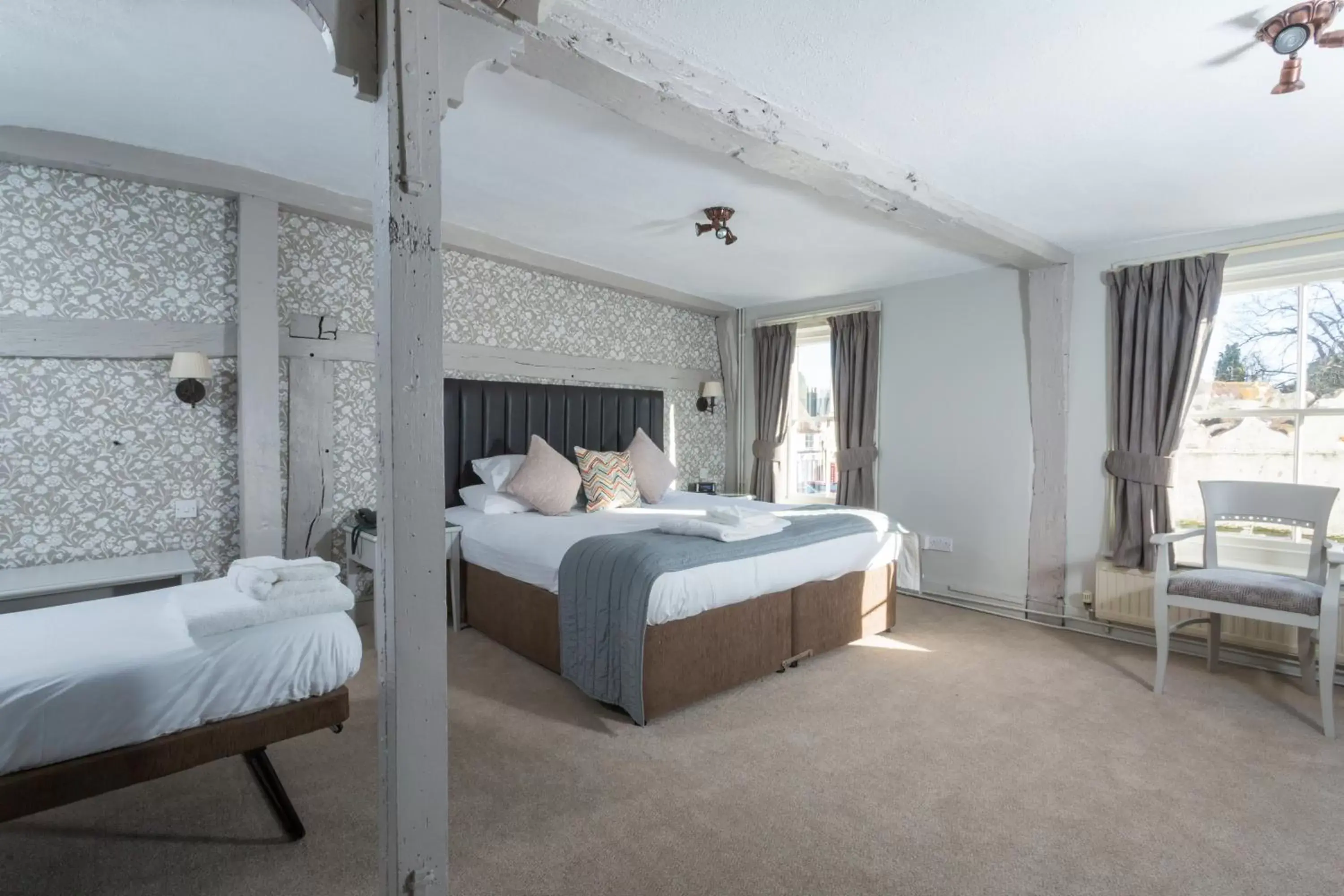 Bedroom, Bed in The Dog & Bear Hotel Bedroom, Bed in The Dog & Bear Hotel