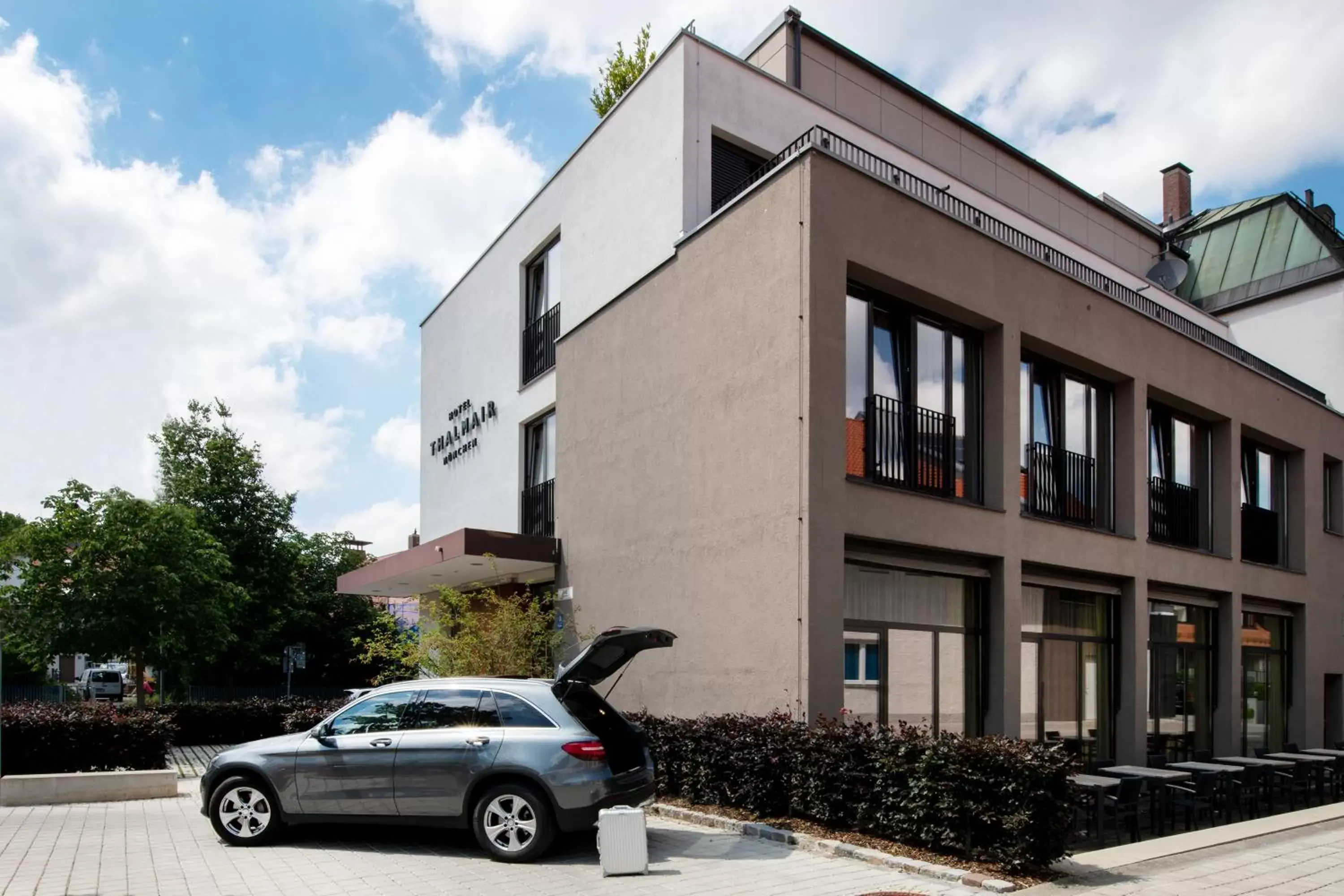 Patio, Property Building in Hotel Thalmair