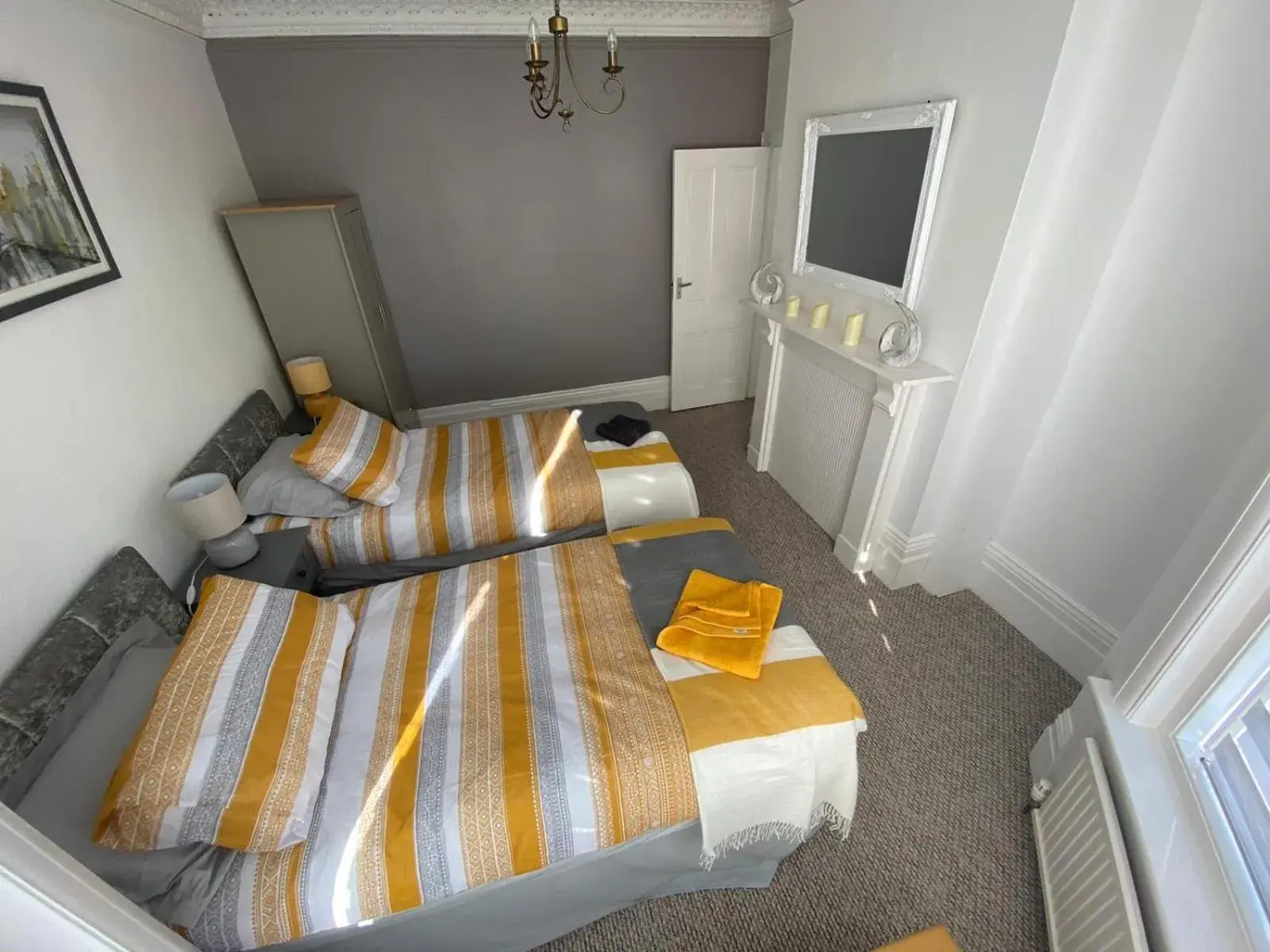 Bedroom, Bed in Penhale Holiday Flats