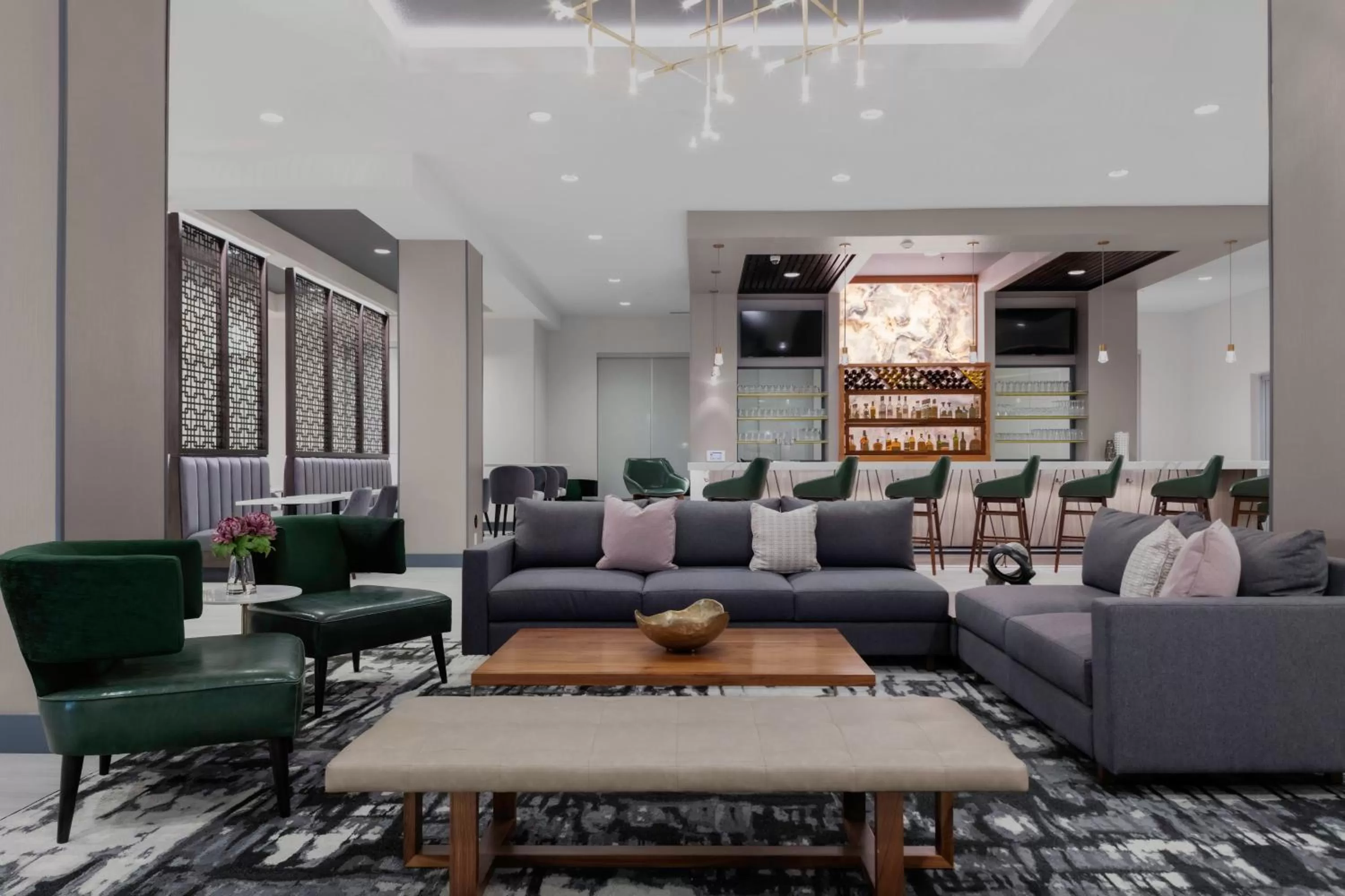 Lobby or reception in Hyatt House Charlotte Rea Farms