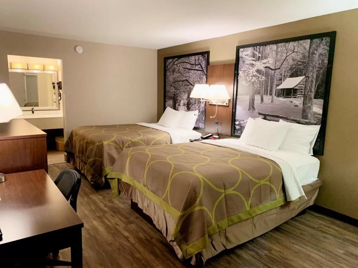 Bed in Super 8 by Wyndham Cookeville, TN