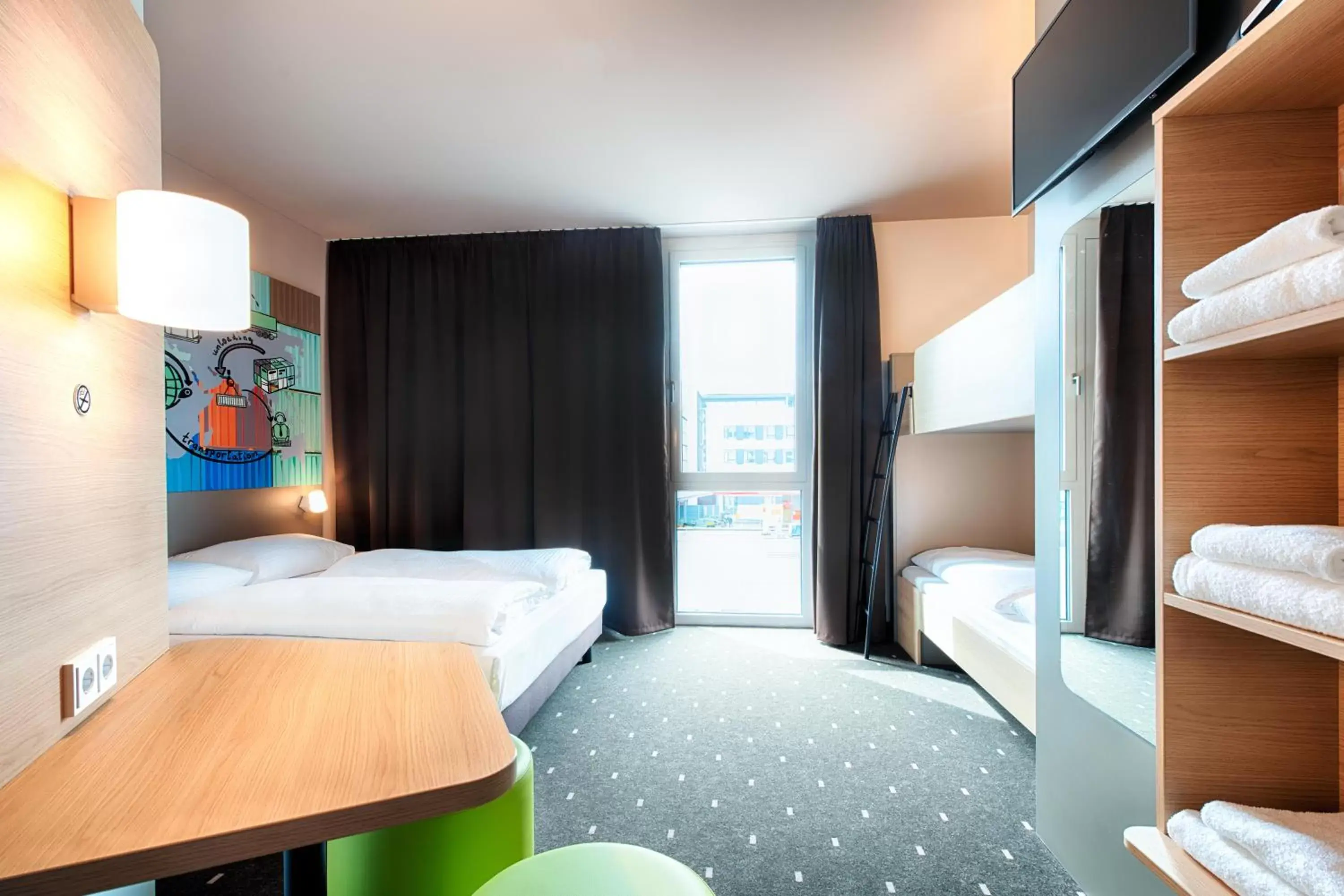 Photo of the whole room, Bed in B&B Hotel Stuttgart-Neckarhafen