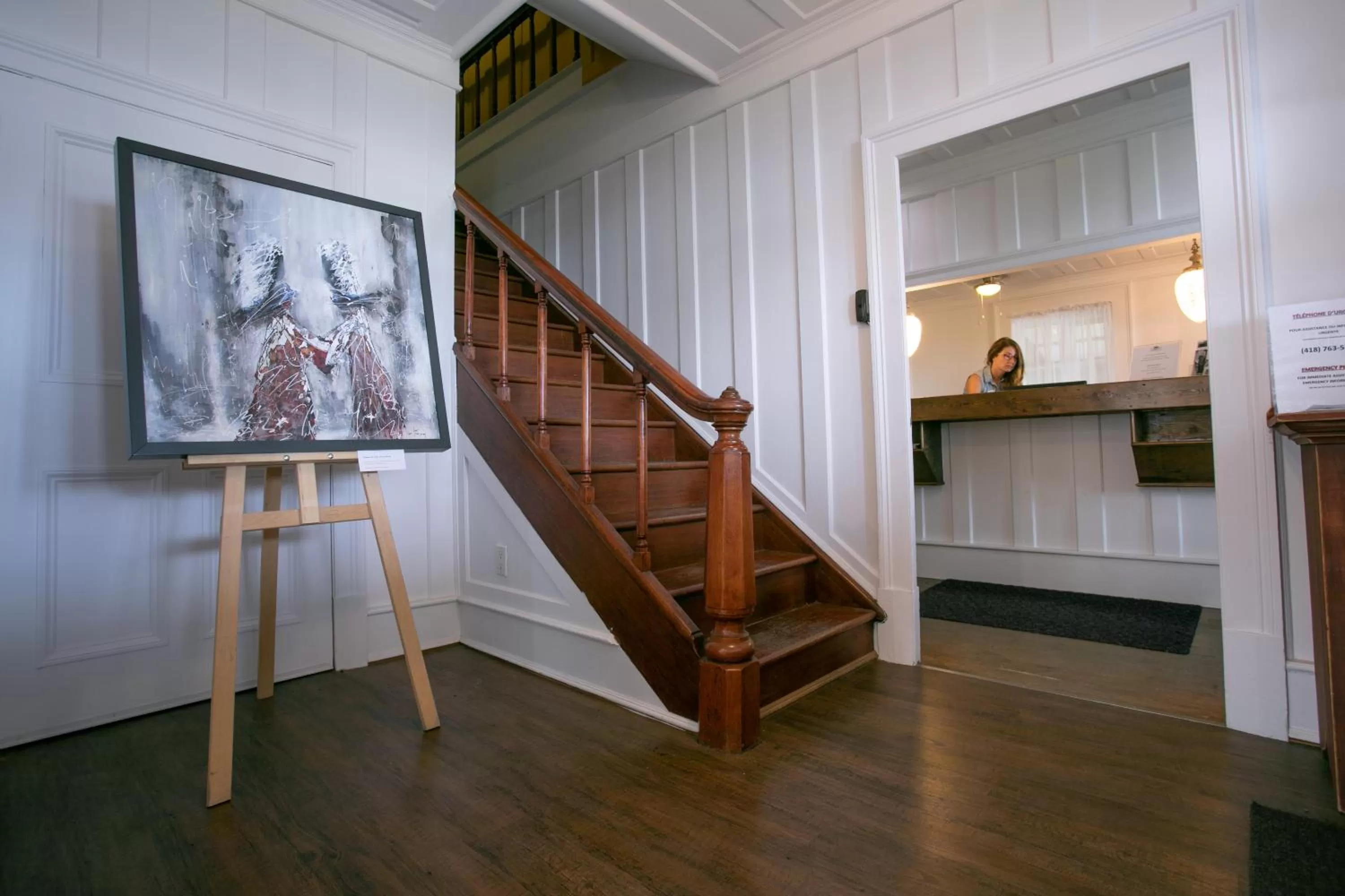 Lobby or reception in Auberge Seigneurie des Monts