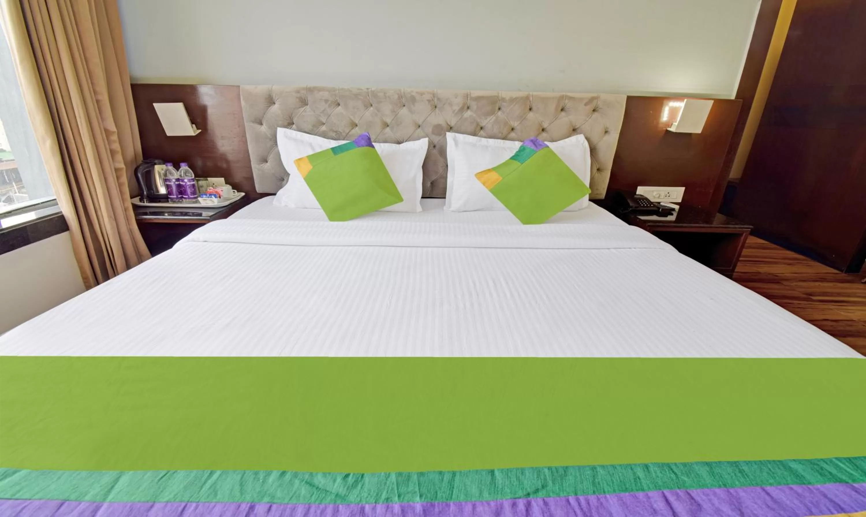 Bedroom, Bed in Treebo Sky Point