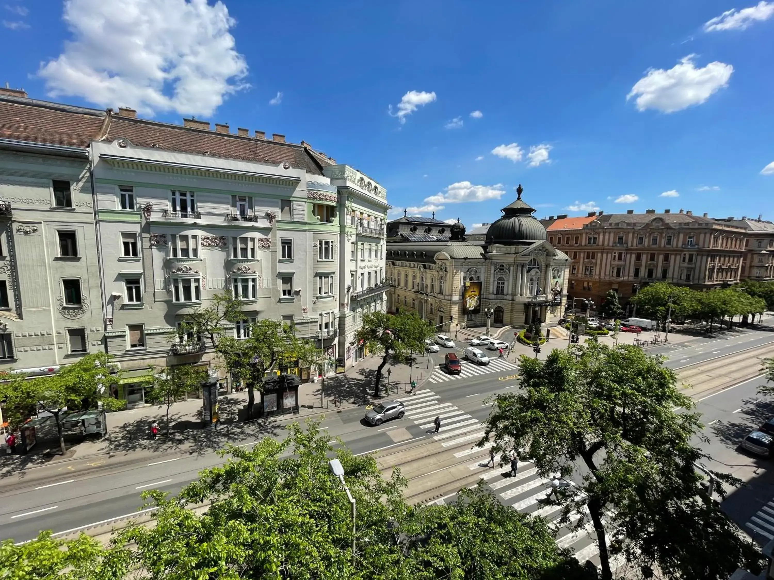 Street view in Full Moon Budapest