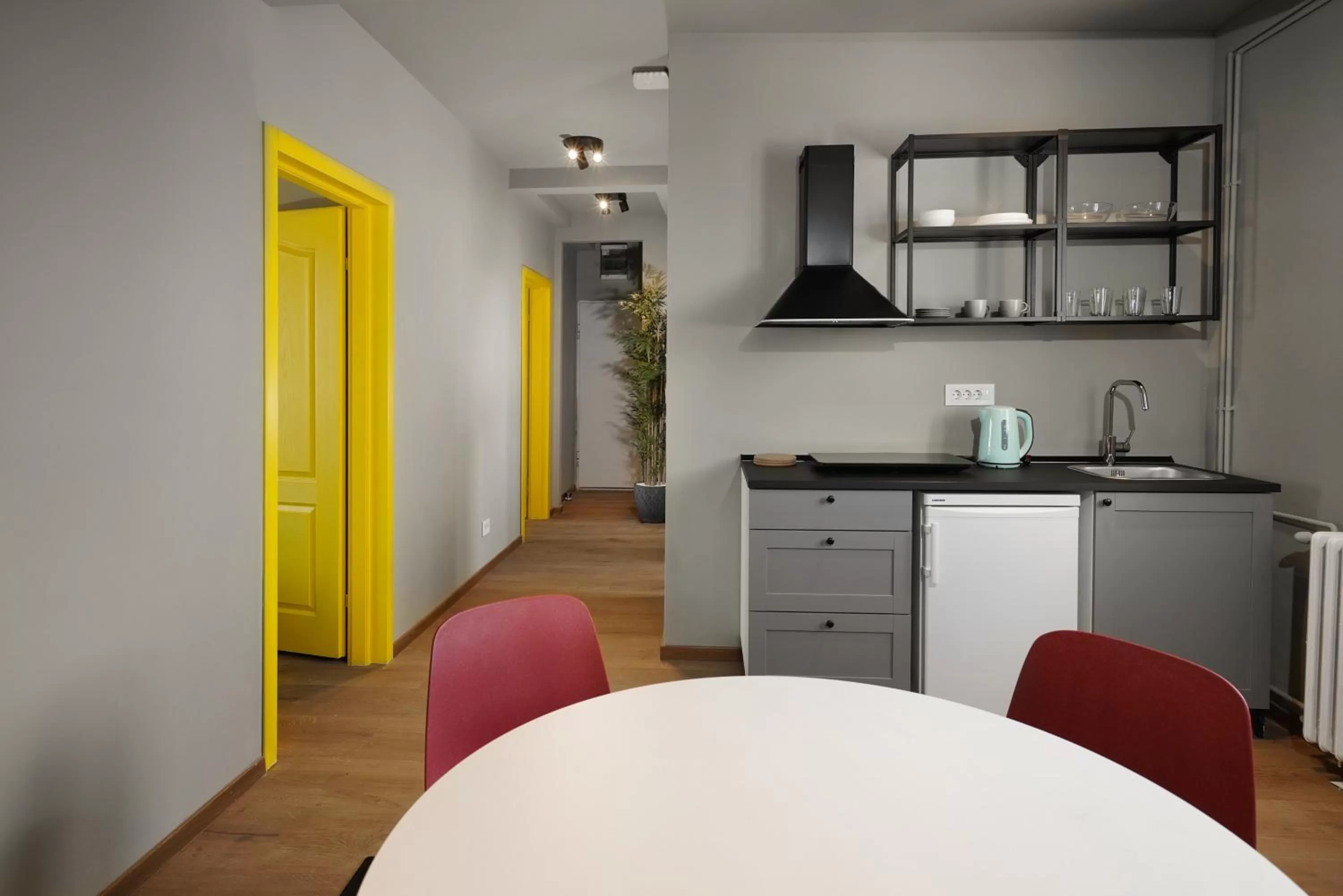 Living room, Kitchen/Kitchenette in Tulum Apart Center Belgrade