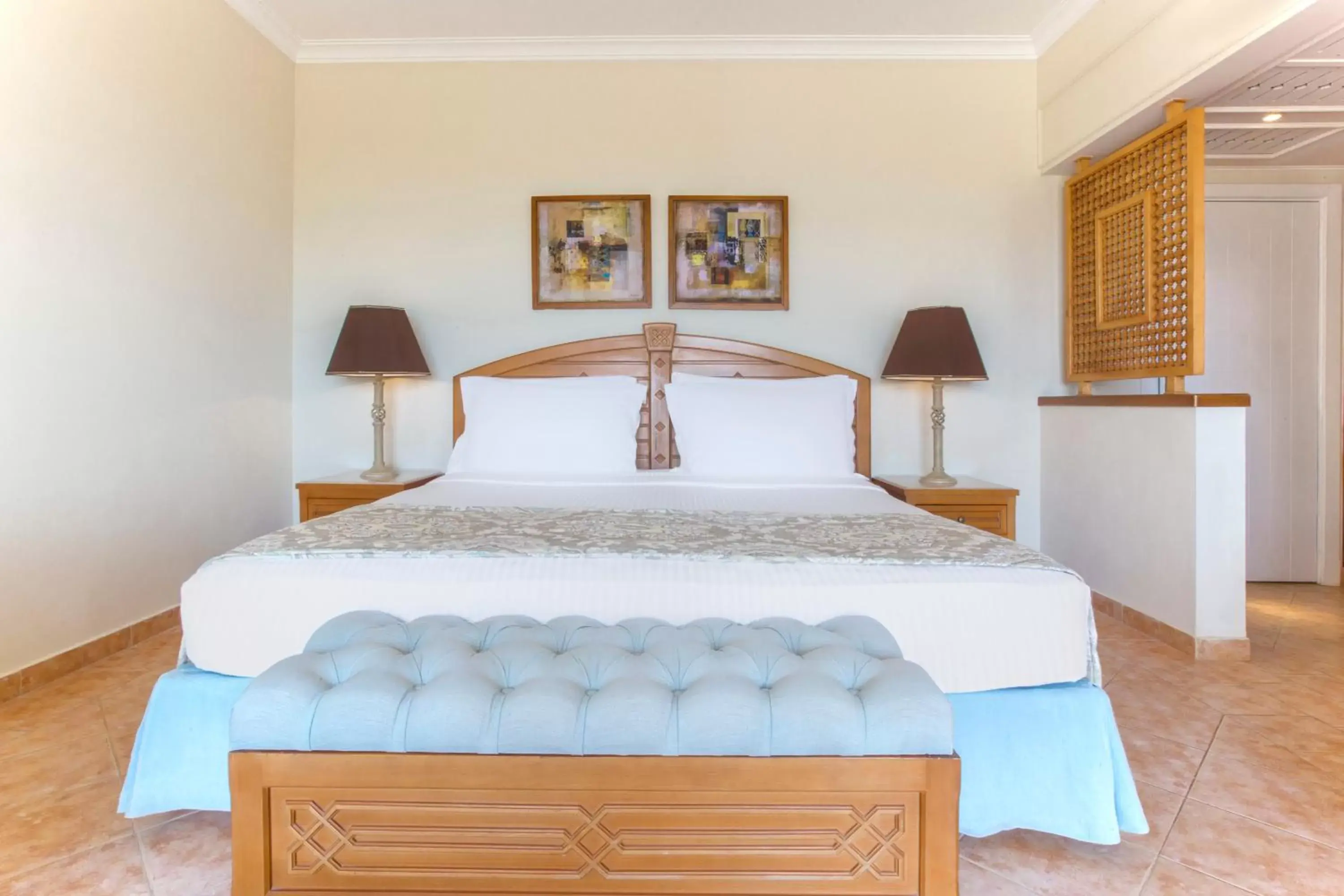Bed in Kempinski Hotel Soma Bay