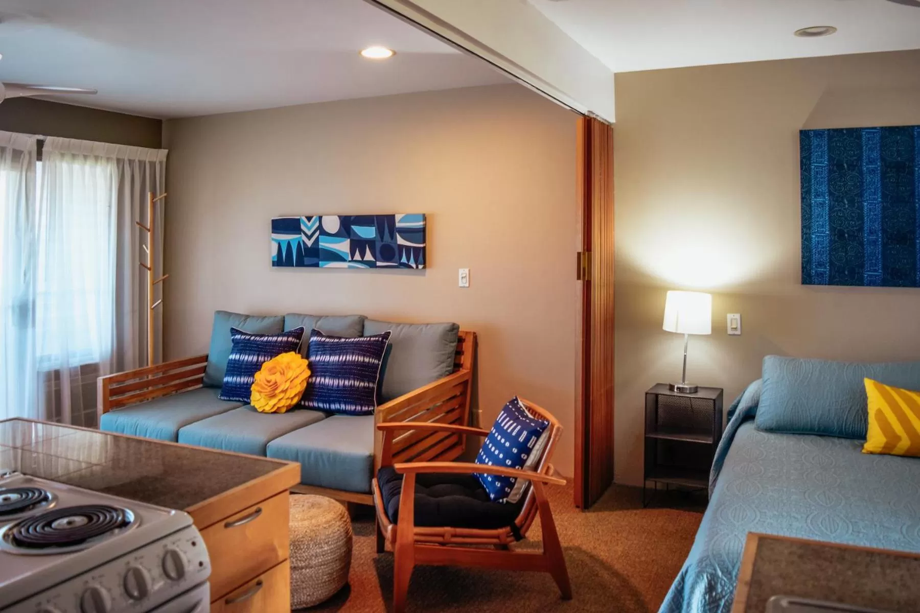 Seating area, Bed in Napili Village Hotel