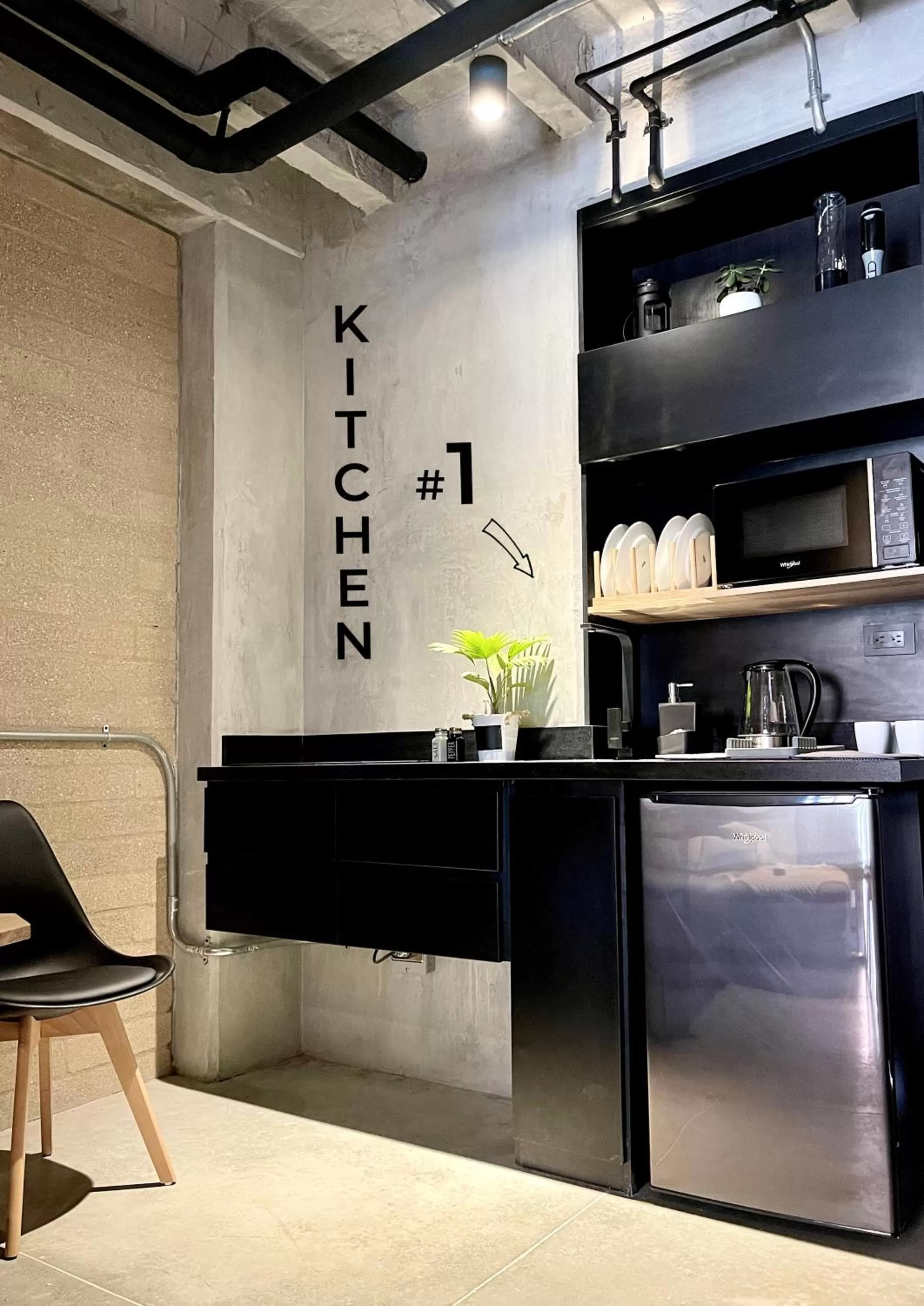 Kitchen or kitchenette in Beminimal Hotel