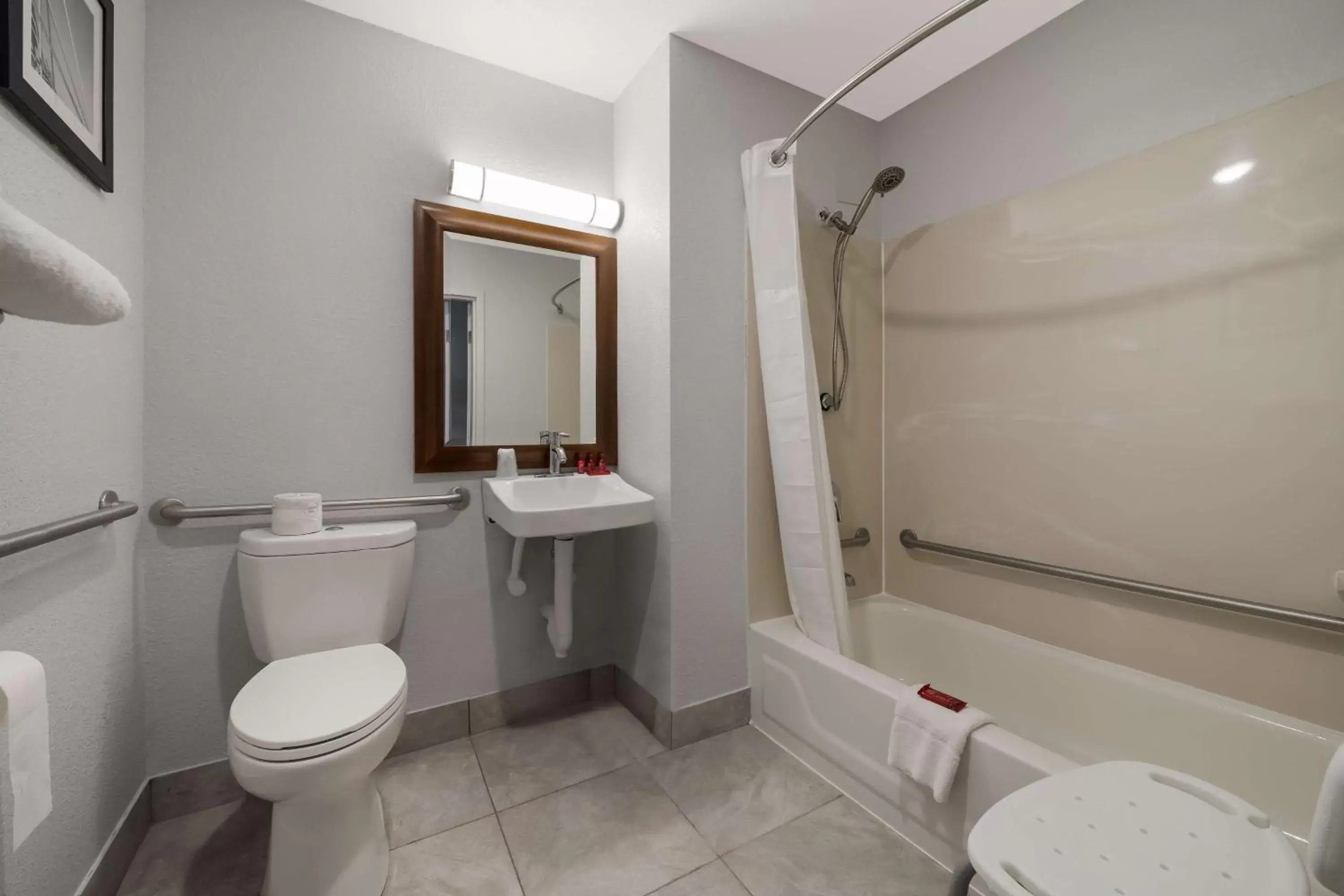Bathroom in SureStay Hotel by Best Western Rockford East