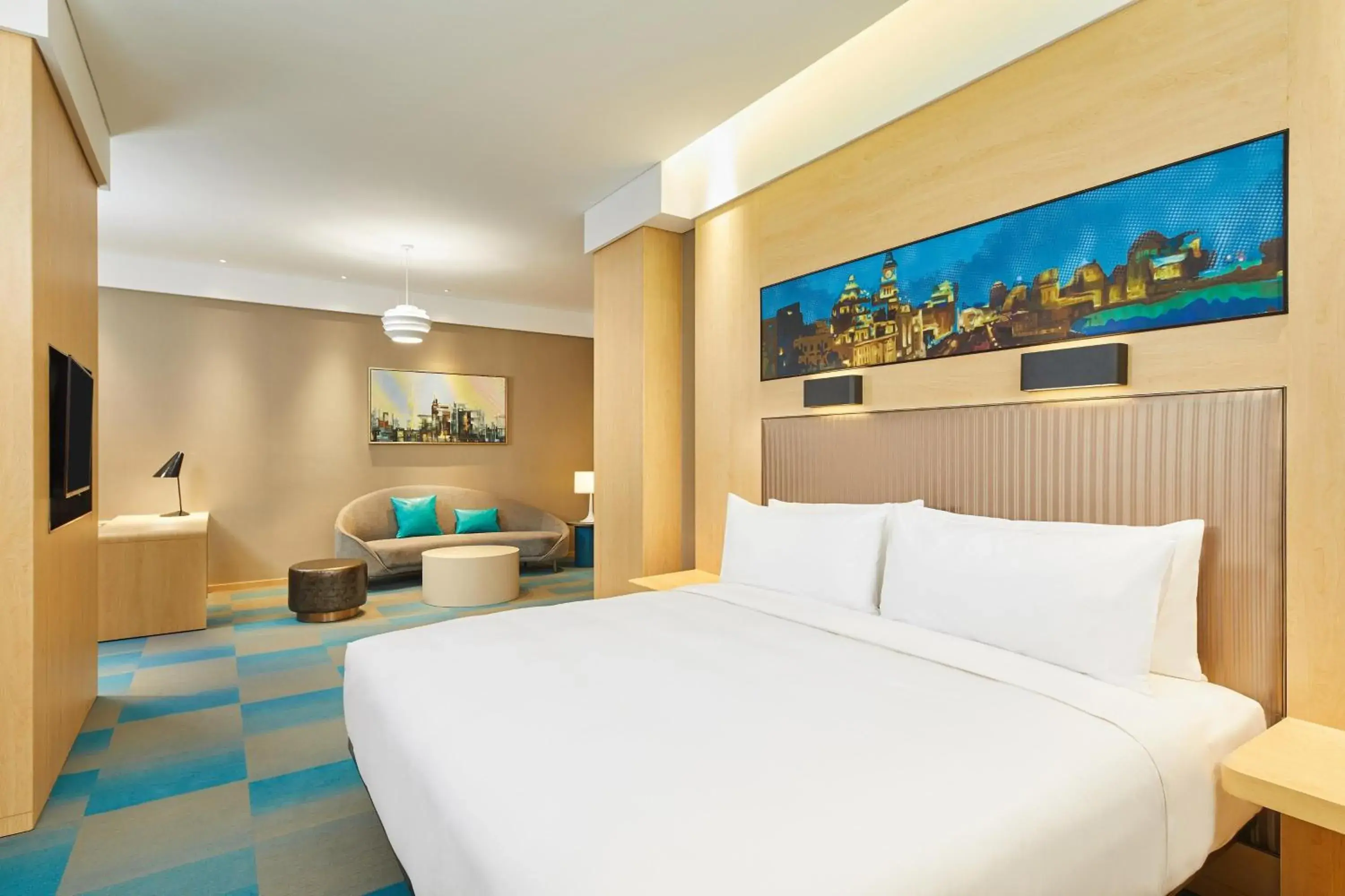 Photo of the whole room, Bed in Aloft Shanghai Zhangjiang Haike