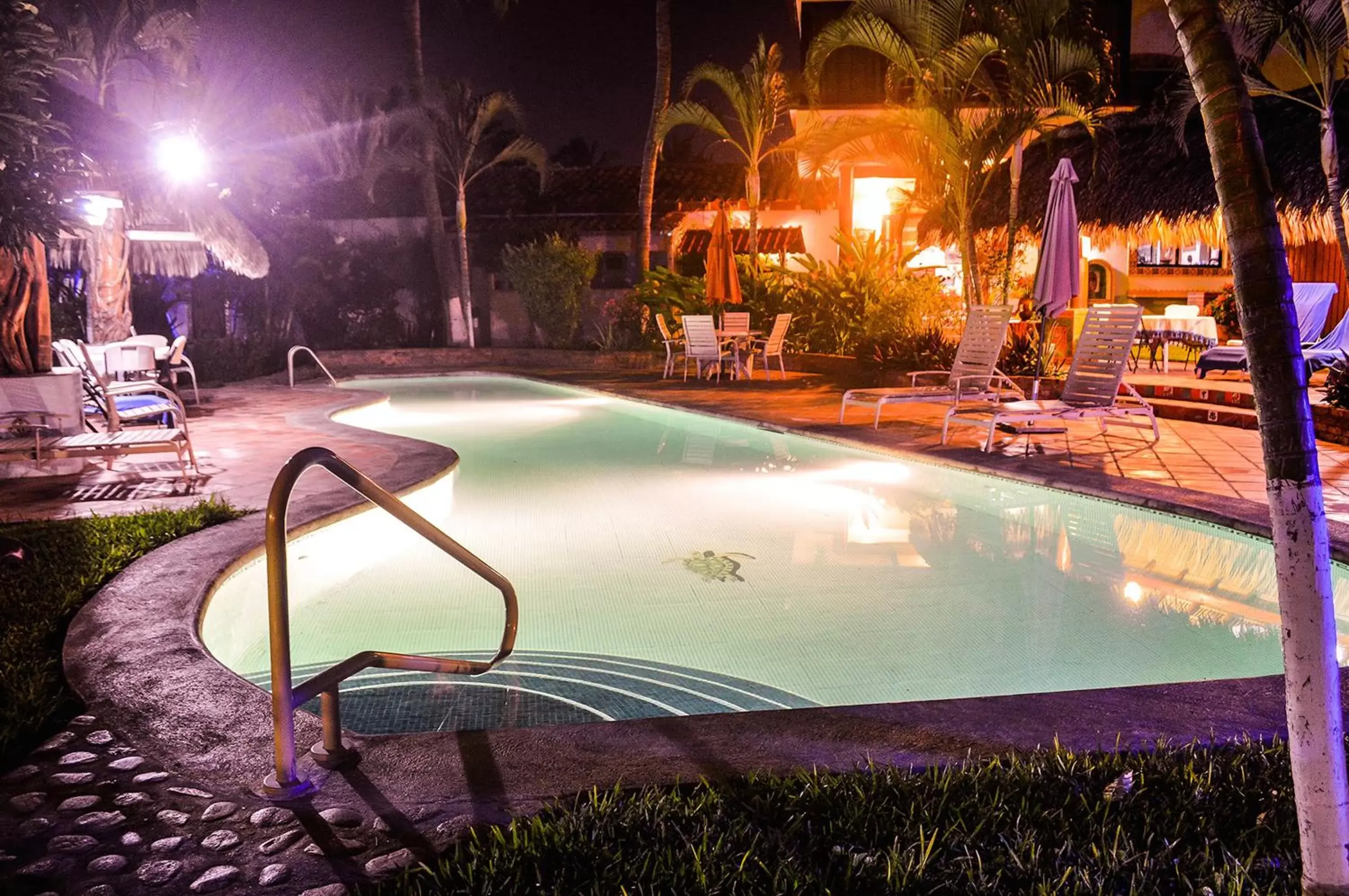 Night, Swimming Pool in Hotel Casamar Suites