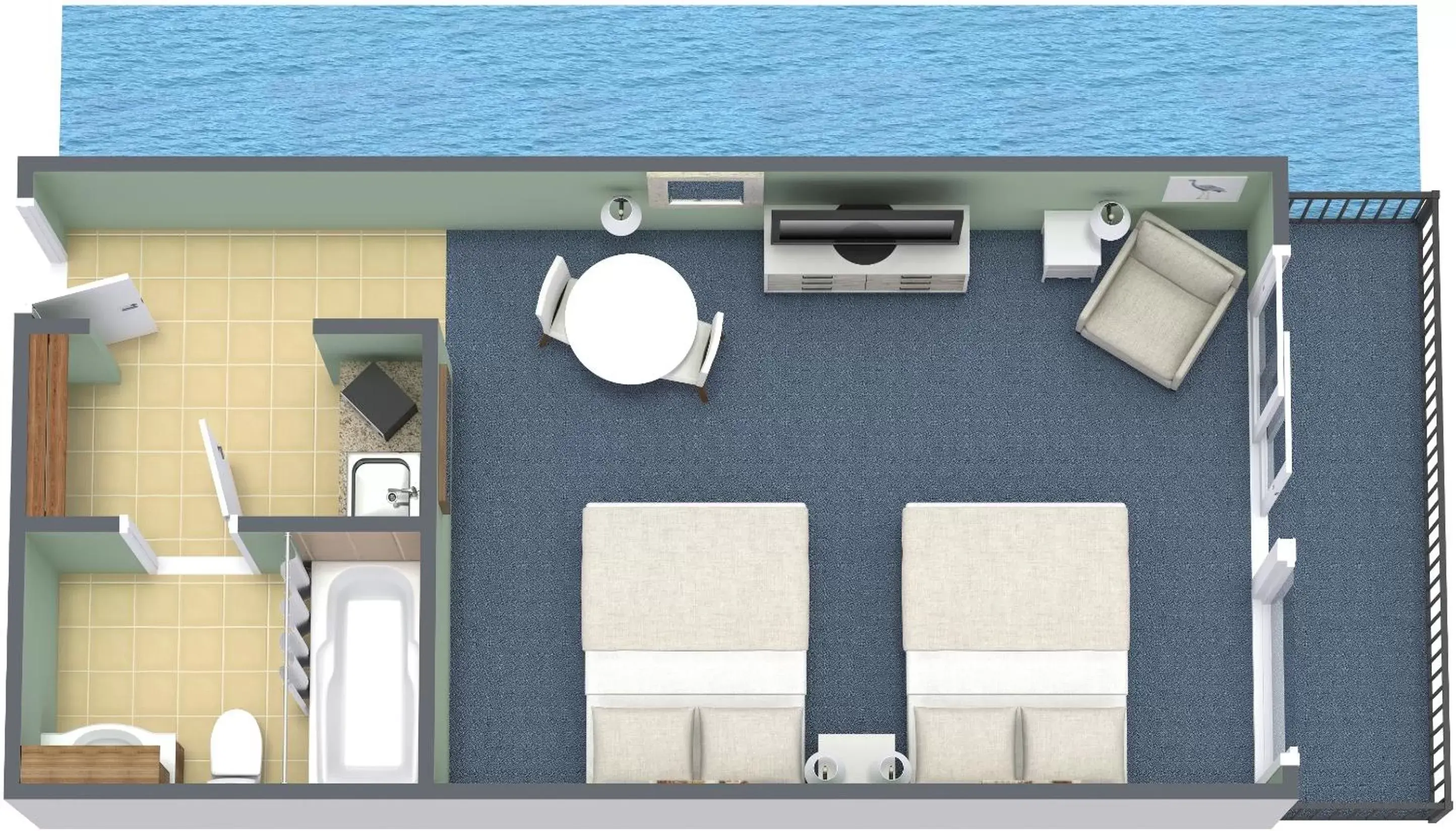 Floor Plan in Grande Cayman Resort