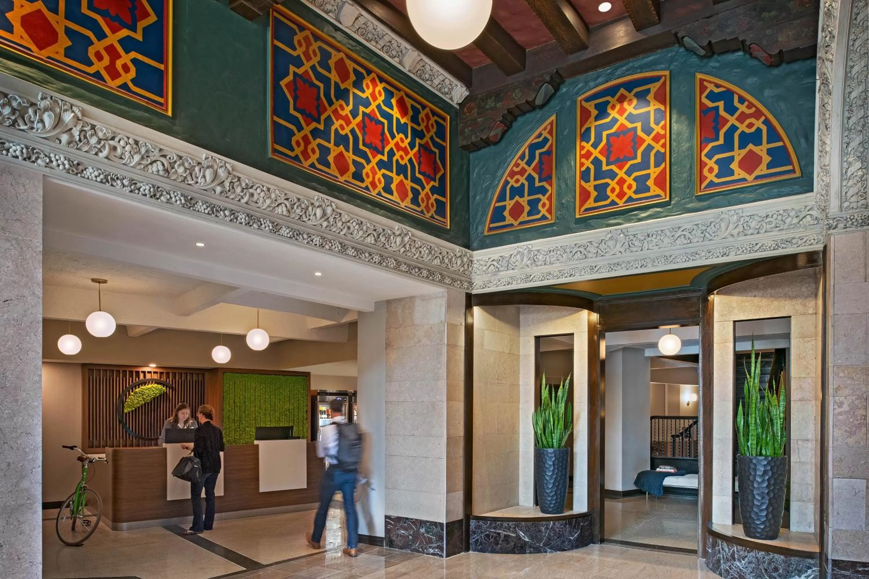 Lobby or reception in Element Detroit at the Metropolitan