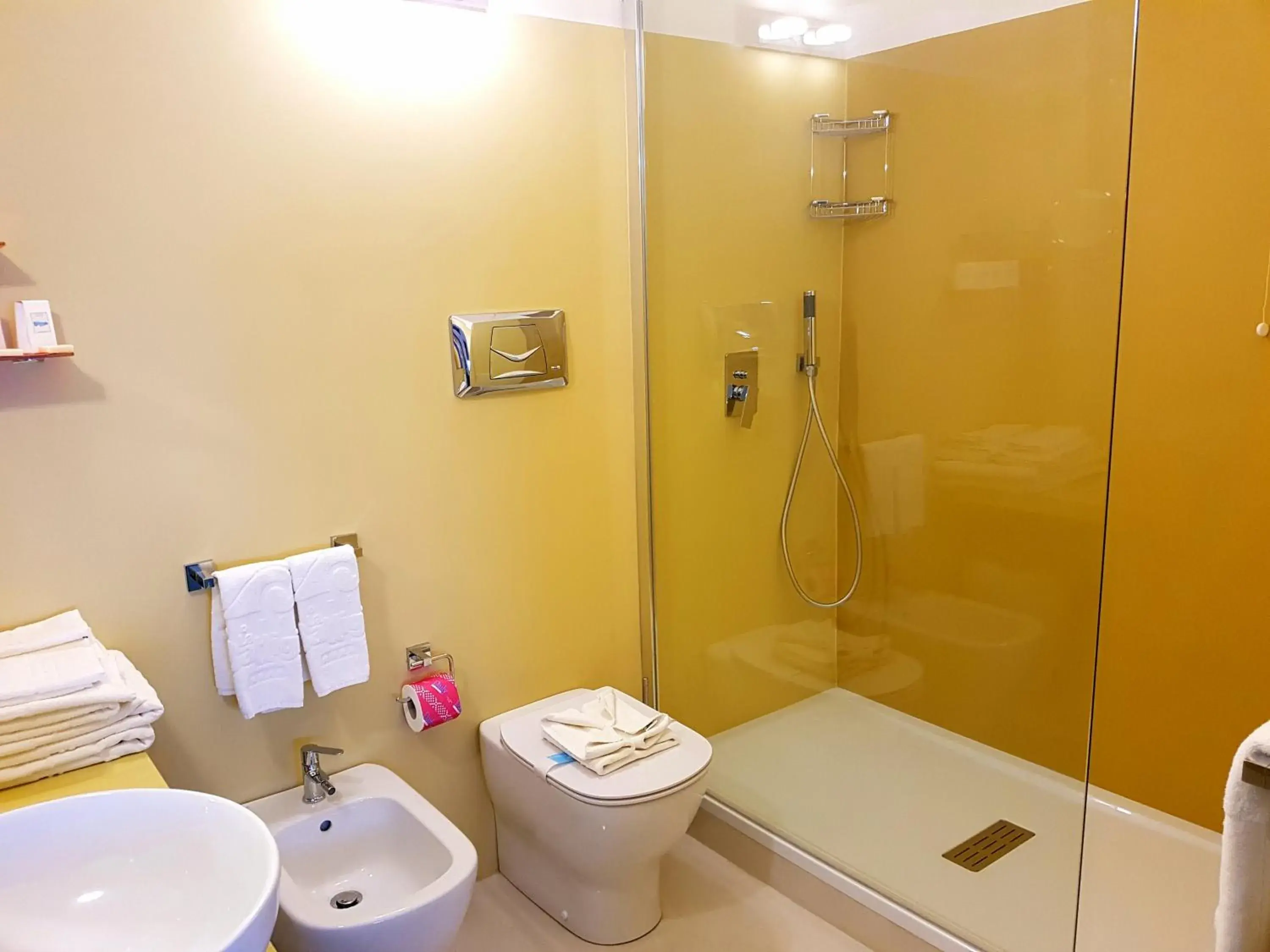 Shower, Bathroom in Hotel La Battigia