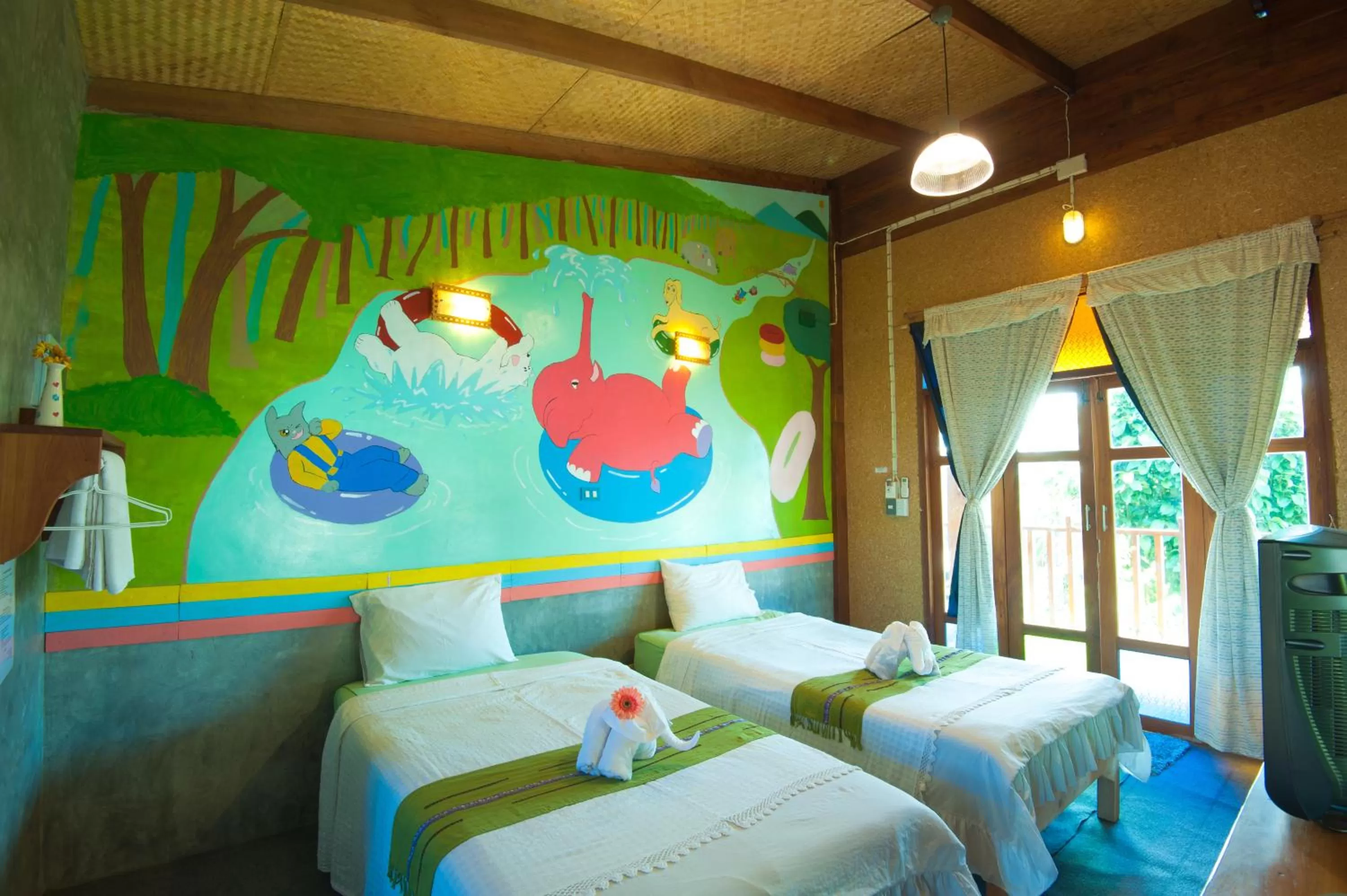 Bedroom, Bed in Baan Chokdee Pai Resort