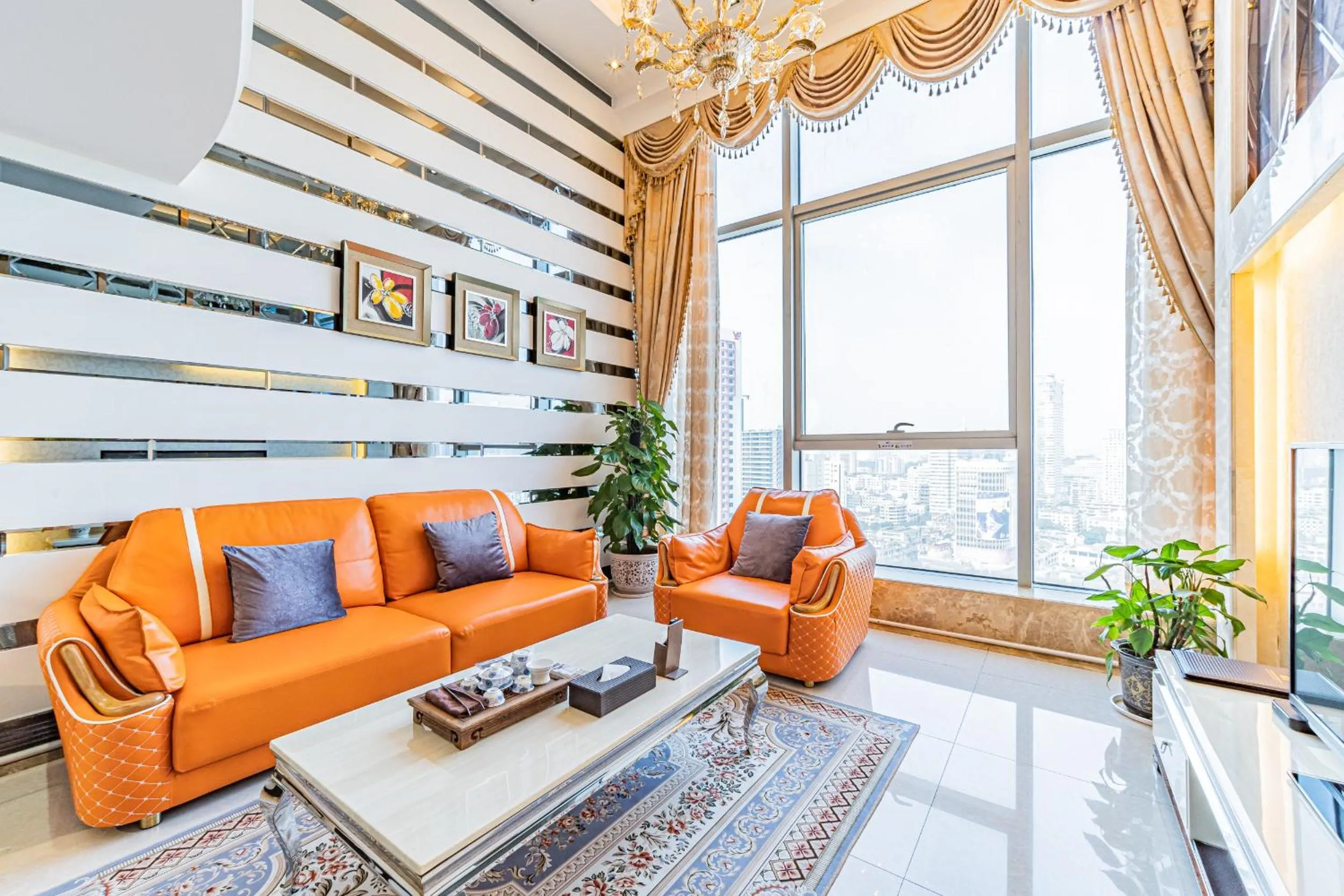 Living room in South &amp; North International Apartment Beijing Road