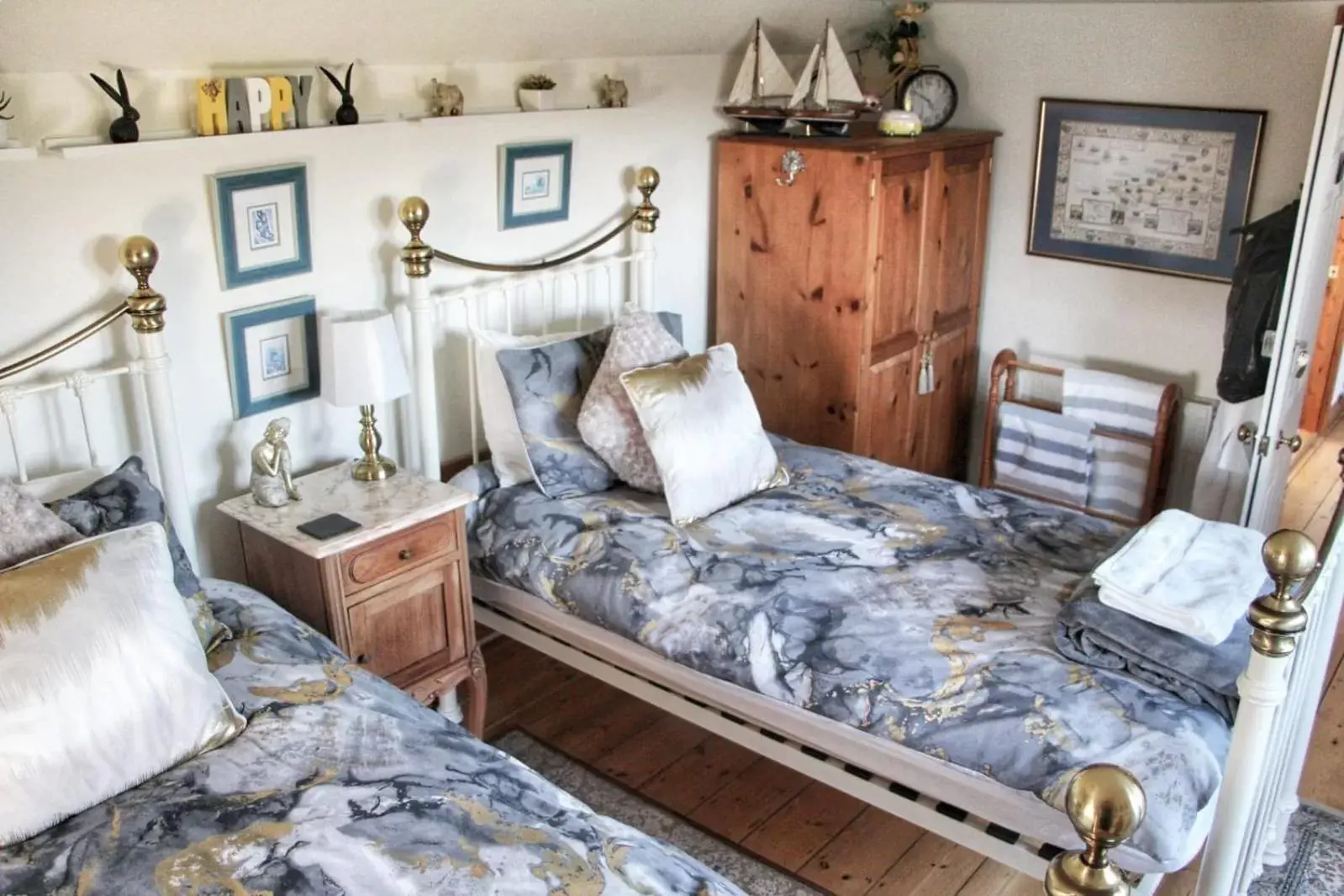 Bed in Melorne Farm Guest House