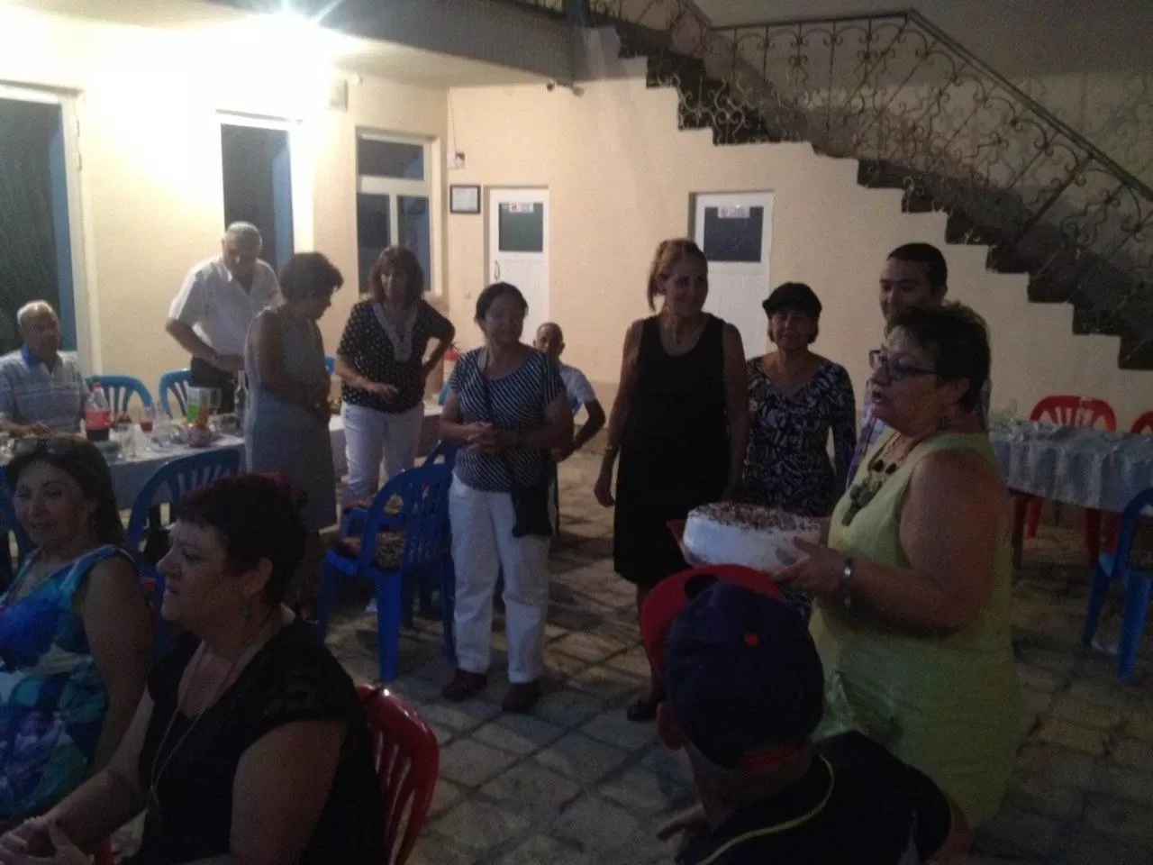 People in Bukhara house hotel