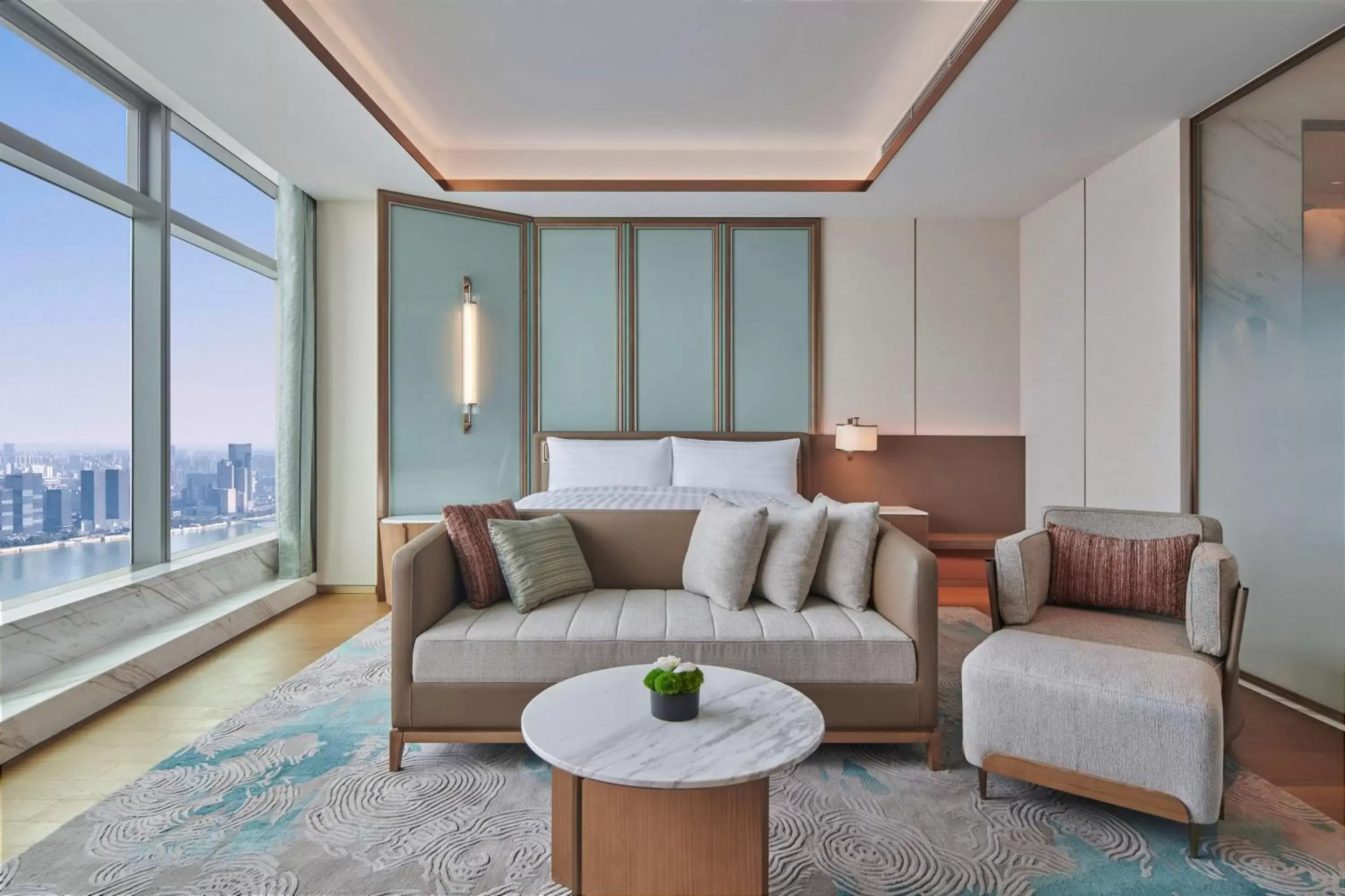 Living room, Seating Area in Hilton Changsha Riverside