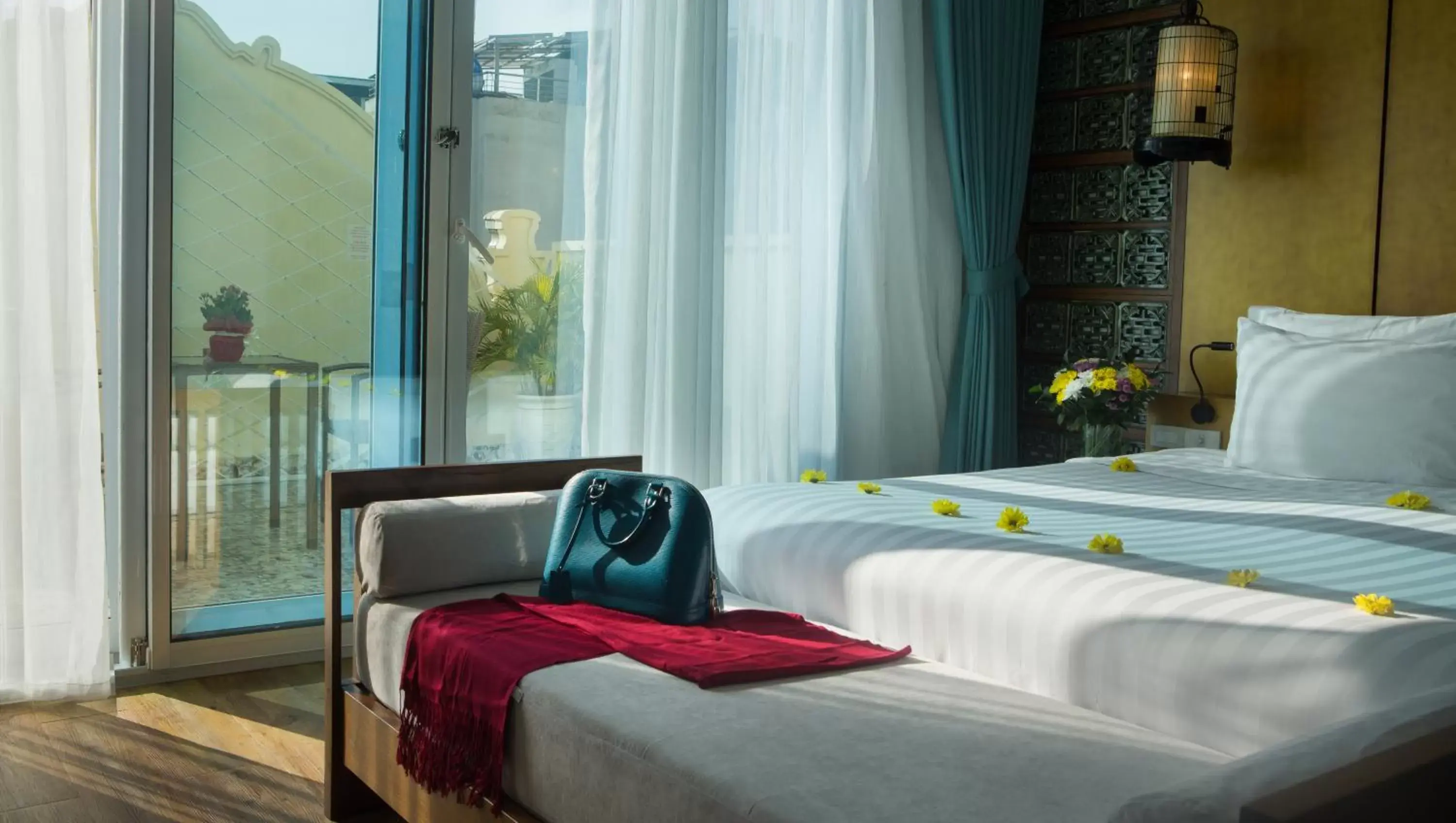 Decorative detail, Bed in Hanoi Media Hotel & Spa