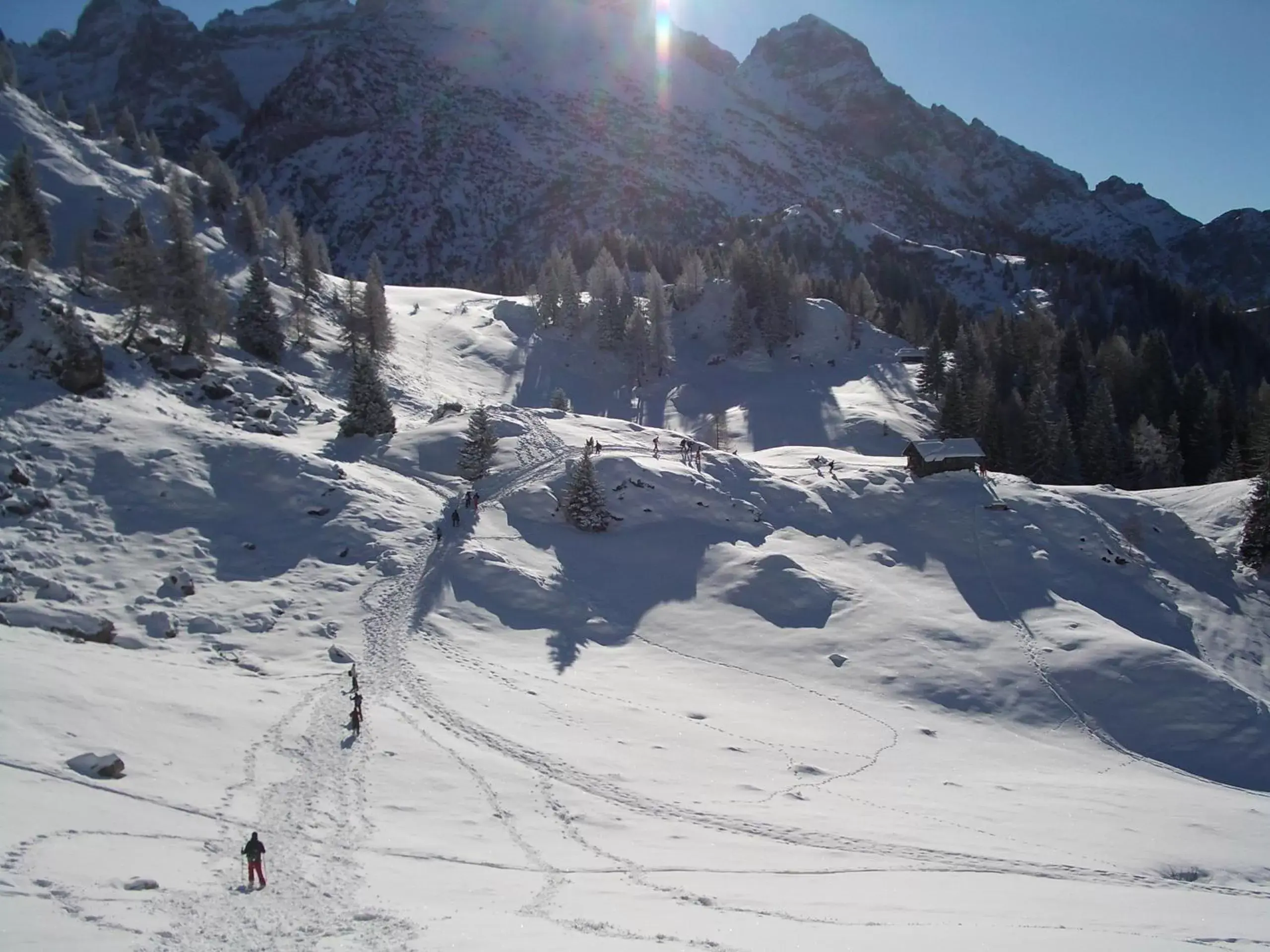 Skiing, Winter in Hotel Binelli