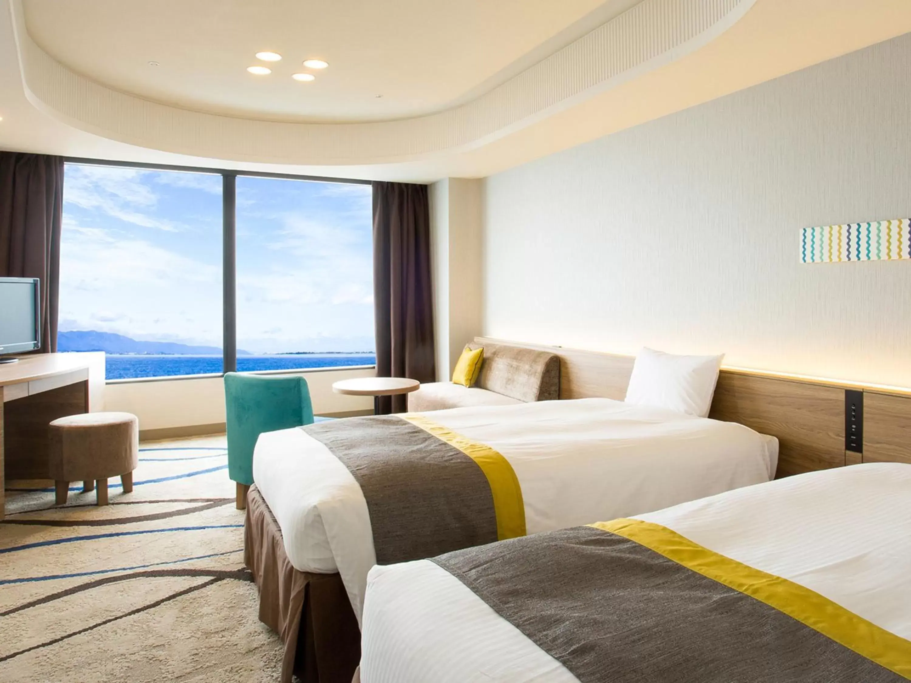 Photo of the whole room, Bed in Lake Biwa Otsu Prince Hotel