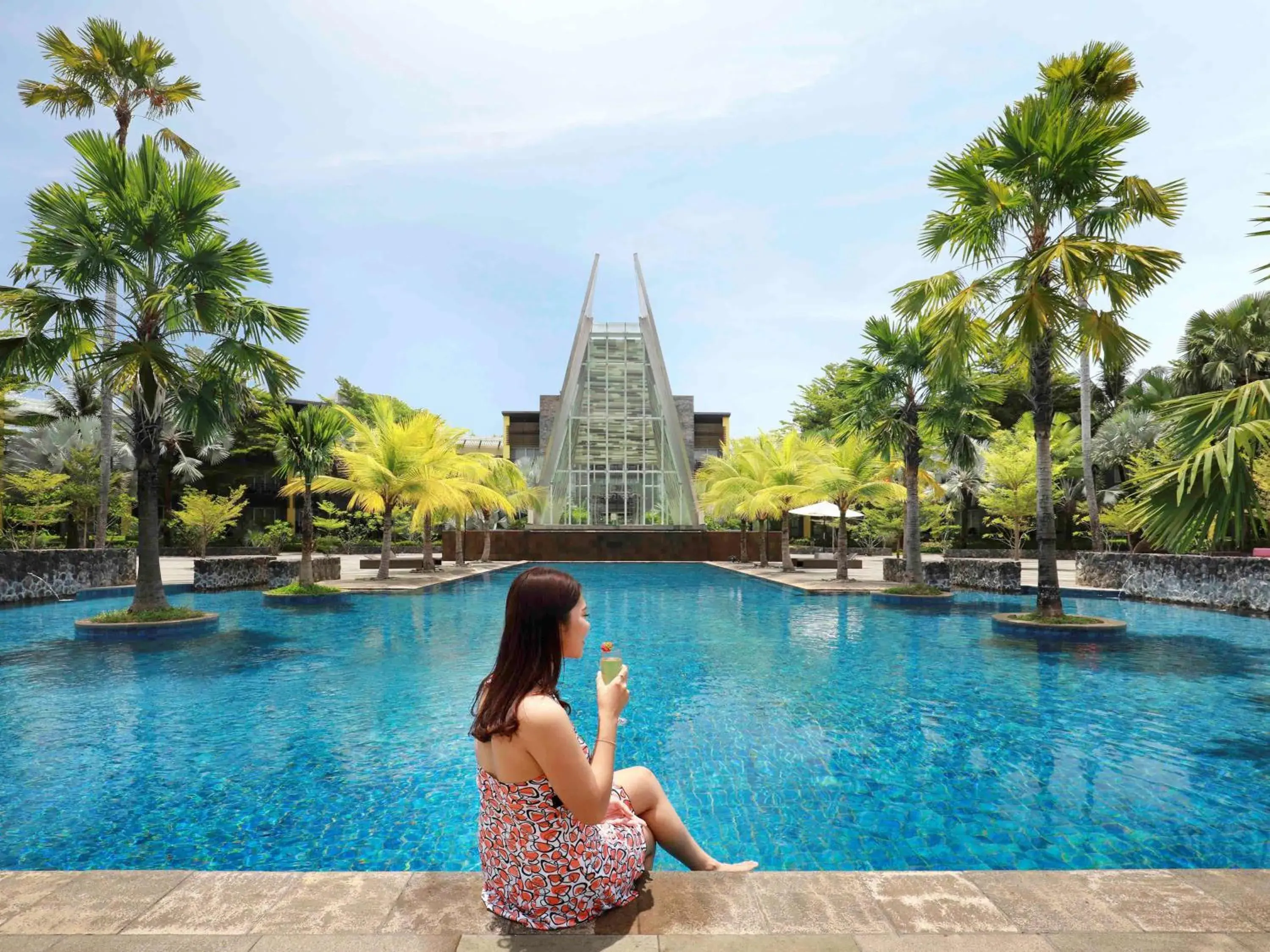 Pool view, Swimming Pool in Novotel Palembang Hotel