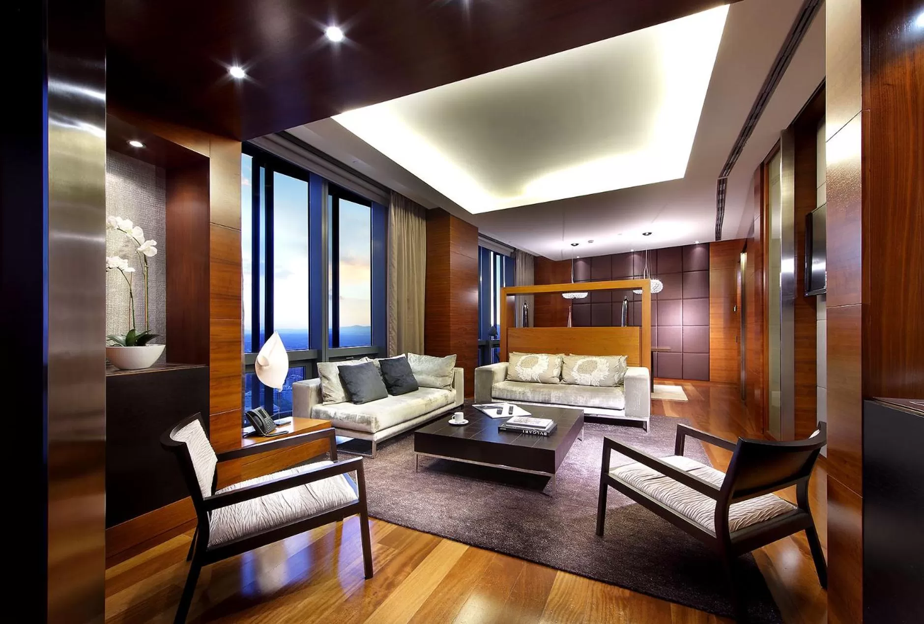 Living room in Eurostars Madrid Tower