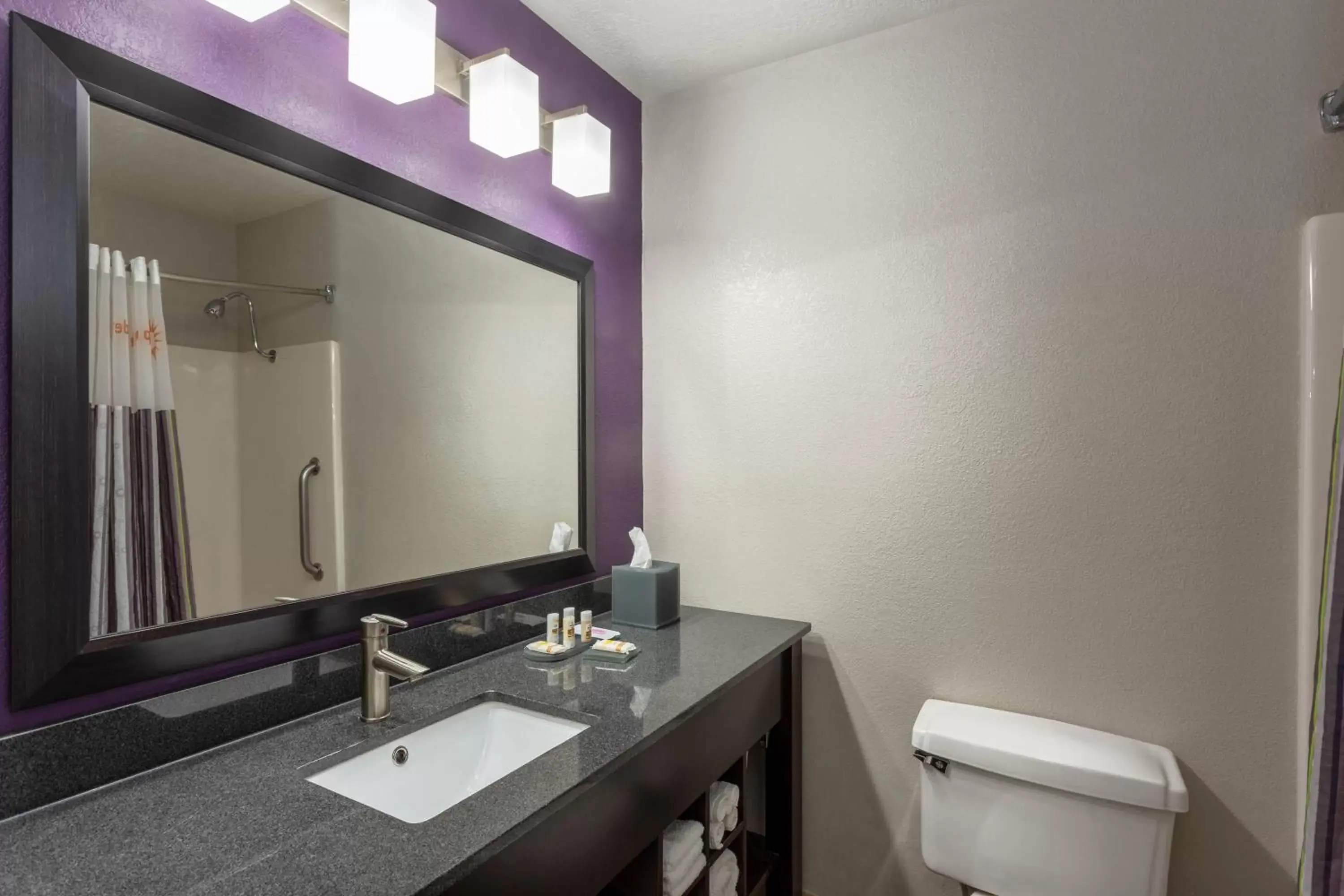 Bathroom in La Quinta by Wyndham Orlando Universal area