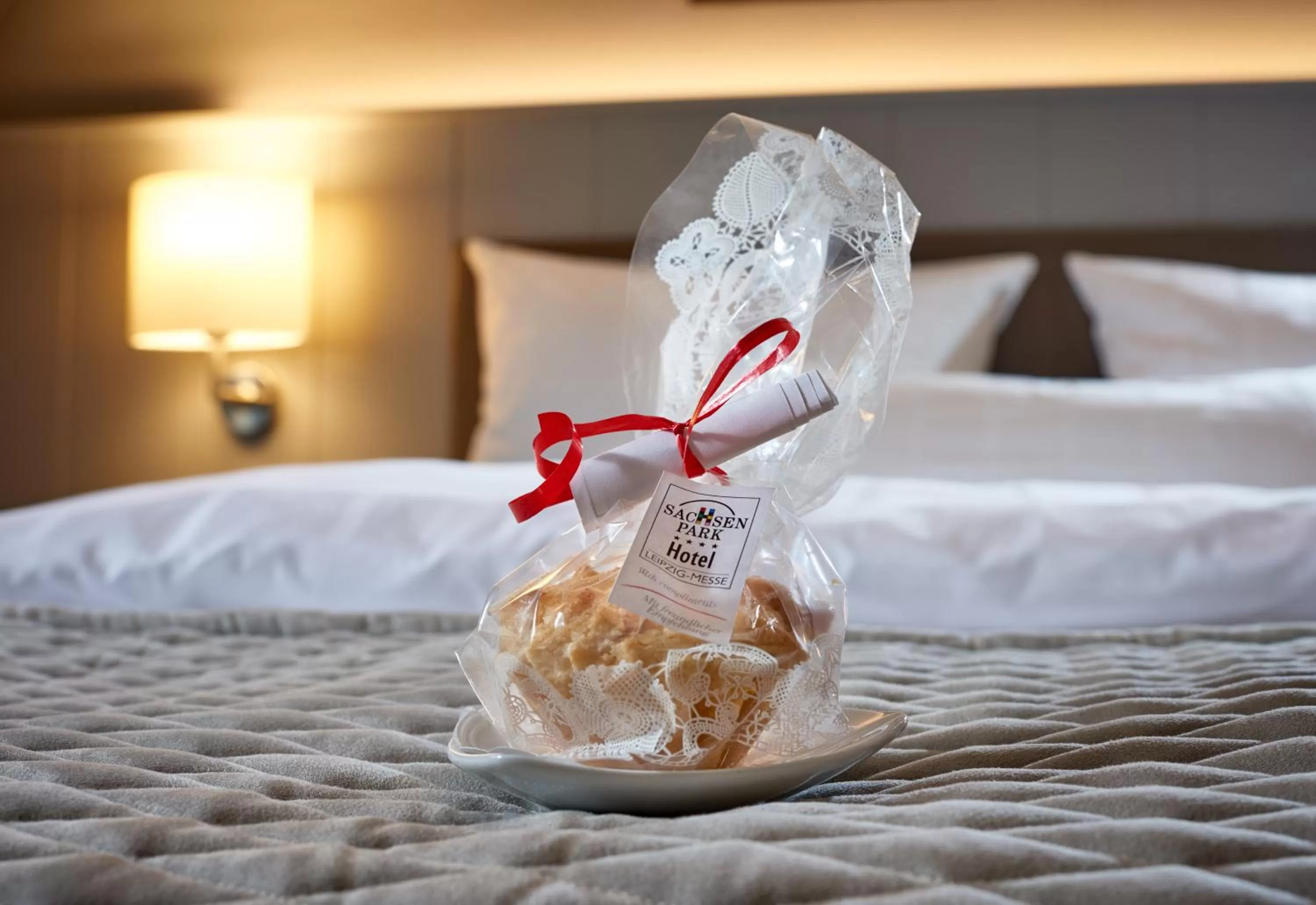 Photo of the whole room, Bed in Sachsenpark-Hotel