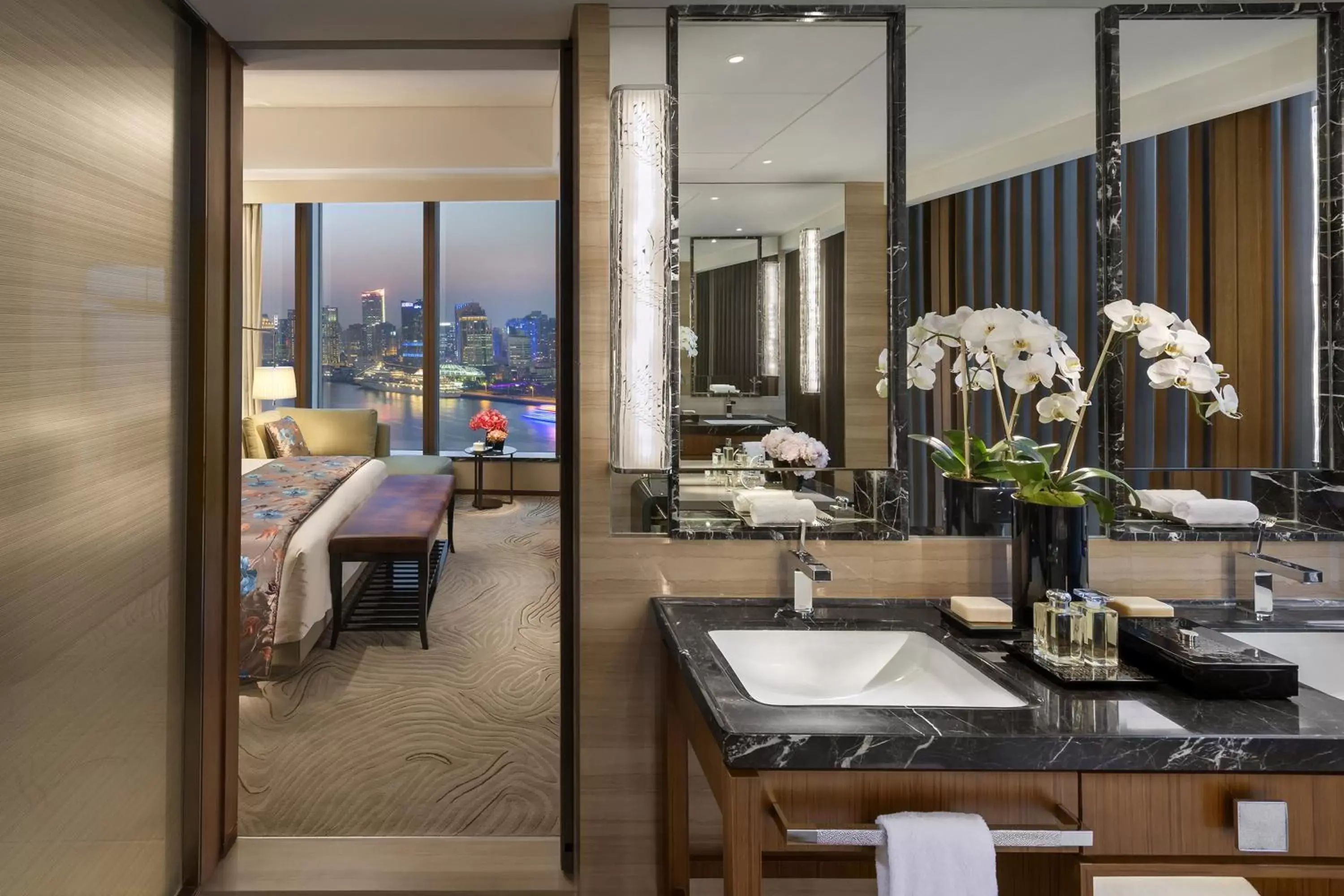 Bathroom in Mandarin Oriental Pudong, Shanghai