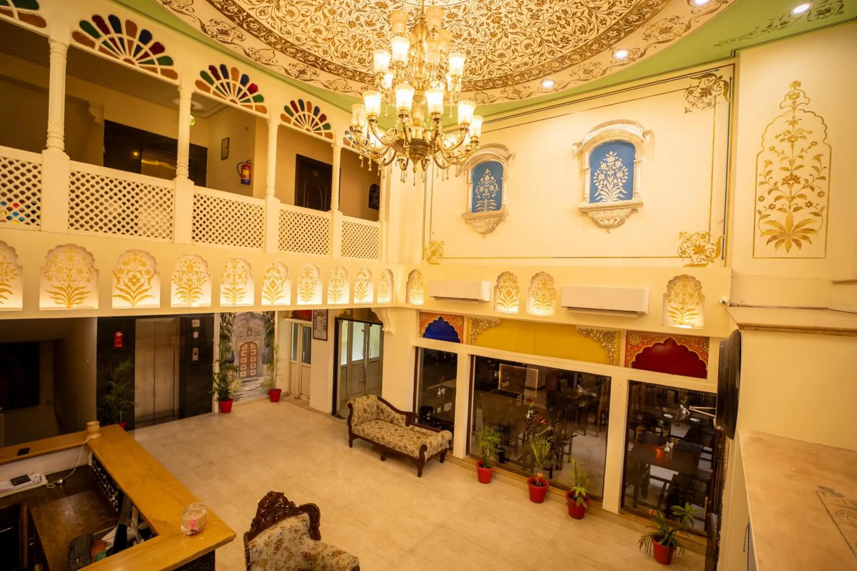 Lobby or reception in Hotel Laxmi Niwas - A Heritage Retreat Lobby or reception in Hotel Laxmi Niwas - A Heritage Retreat