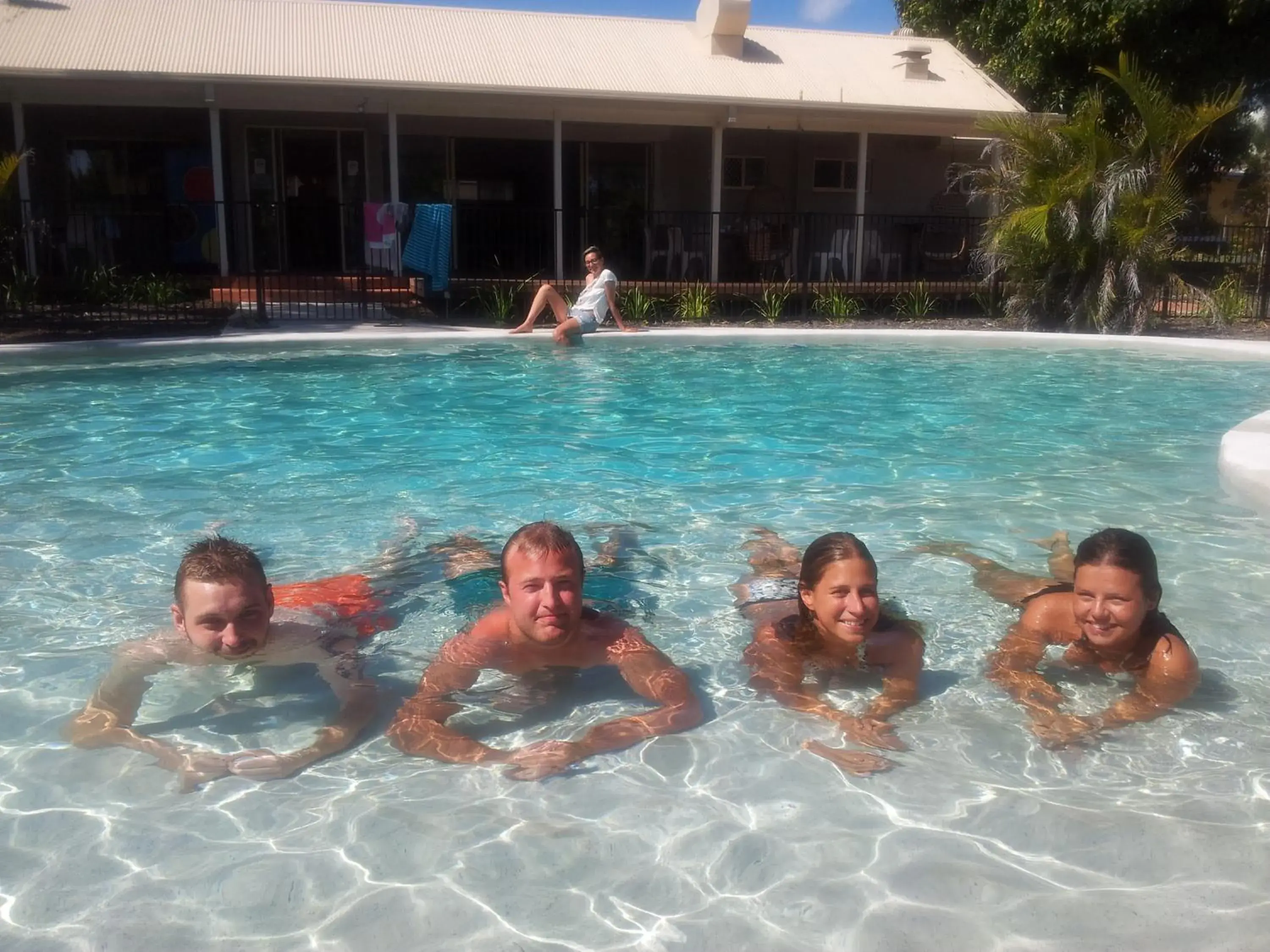 People, Swimming Pool in Flashpackers Hervey Bay Hostel