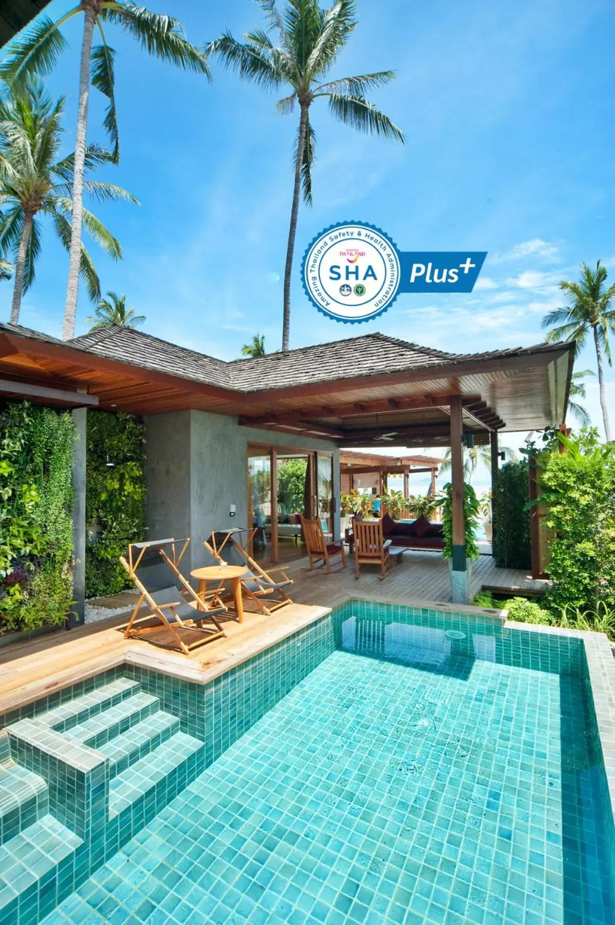 Property building, Swimming Pool in Tango Luxe Beach Villa, Koh Samui - SHA Extra Plus