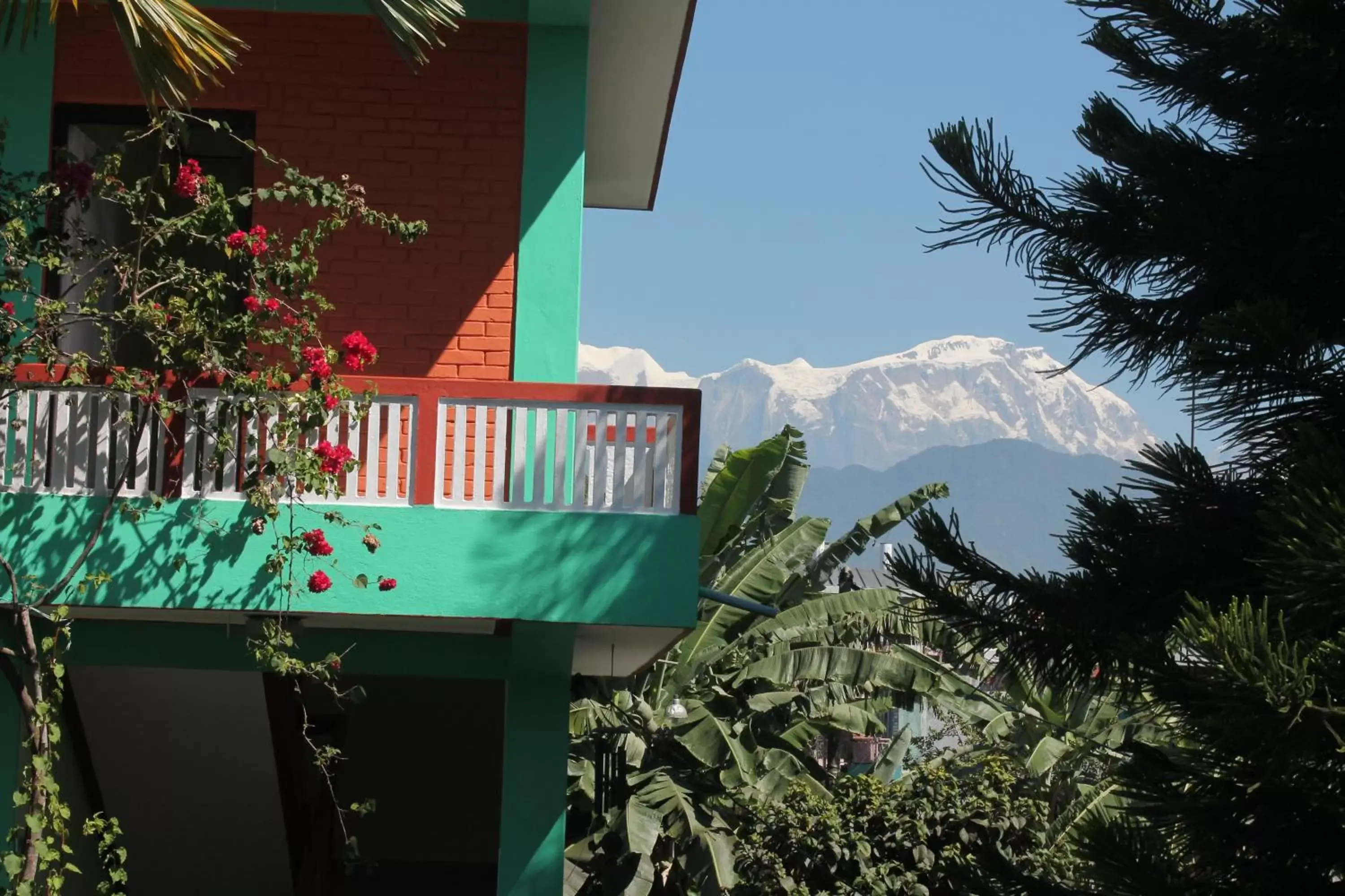 Mountain view in New Pokhara Lodge - Lakeside, Pokhara Nepal