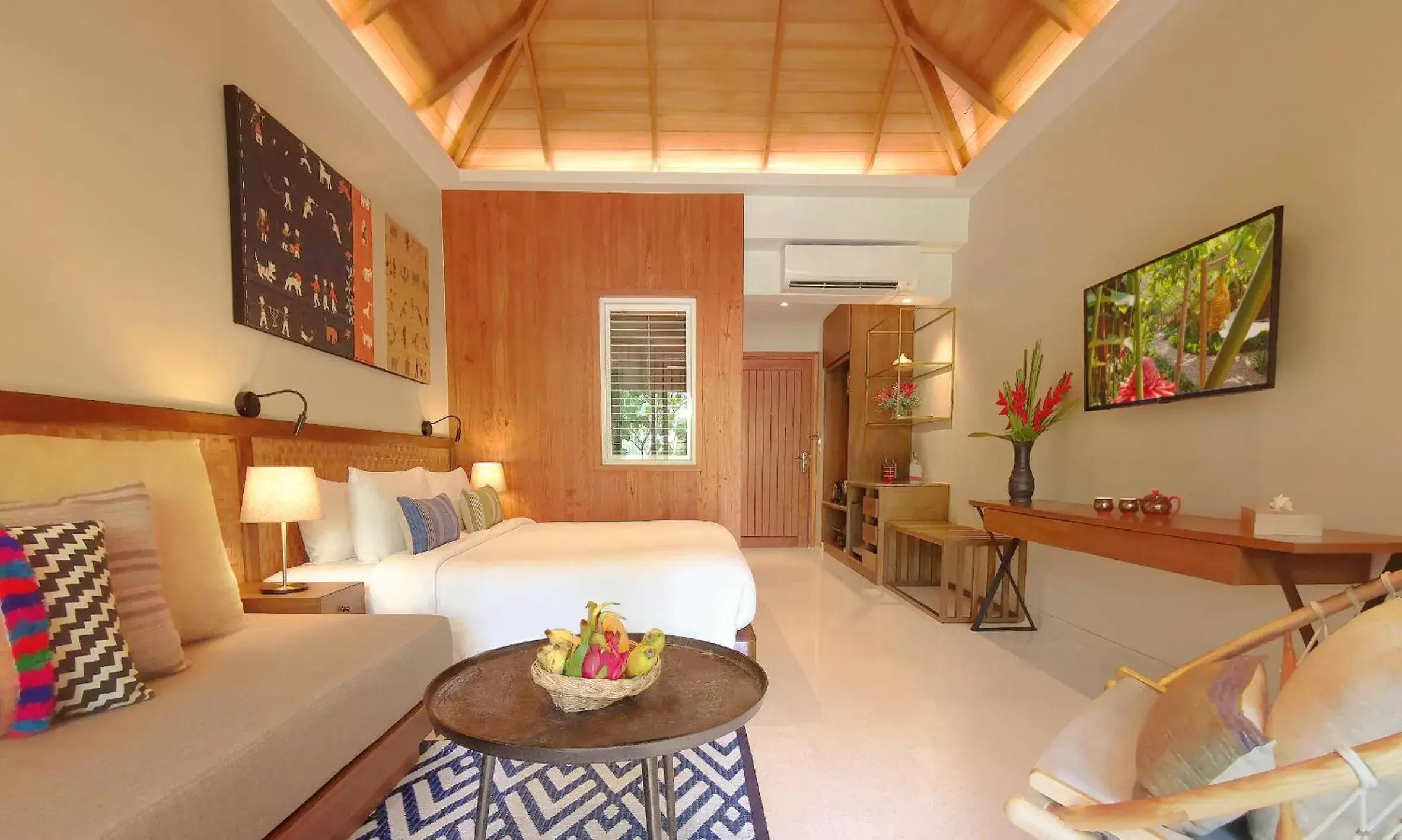 Bedroom in Pai Village Boutique Resort