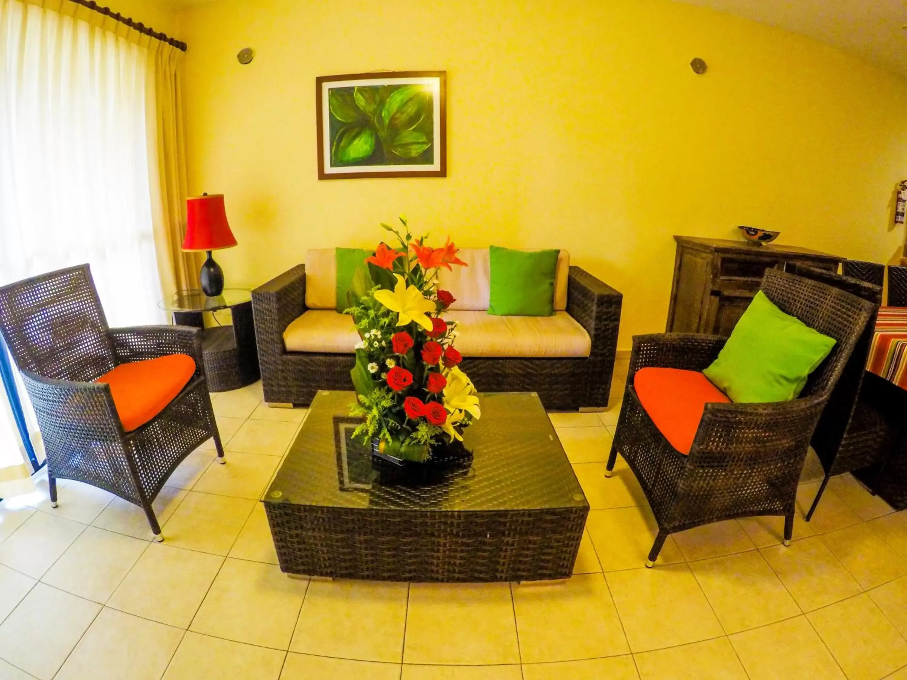 Living room, Seating Area in Nautibeach Beach Front Condos in North Beach