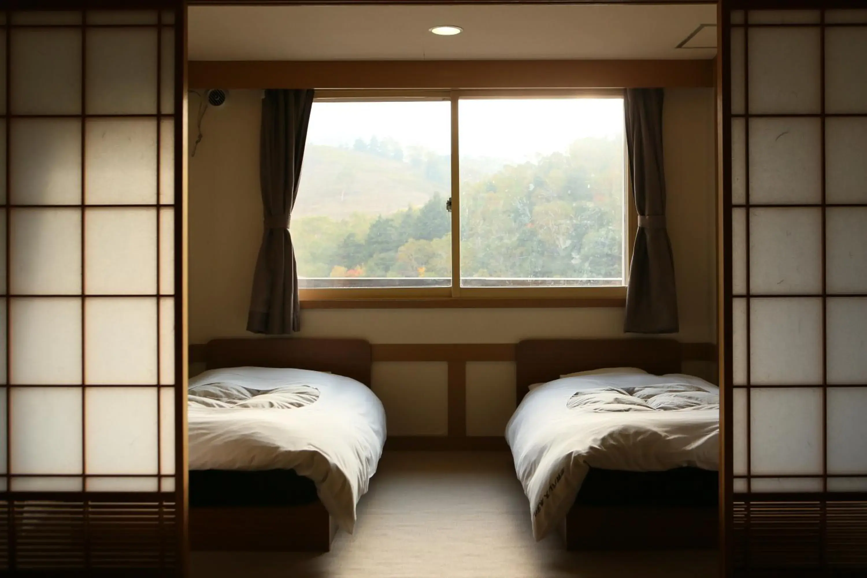 Bed in Shiga Palace Hotel