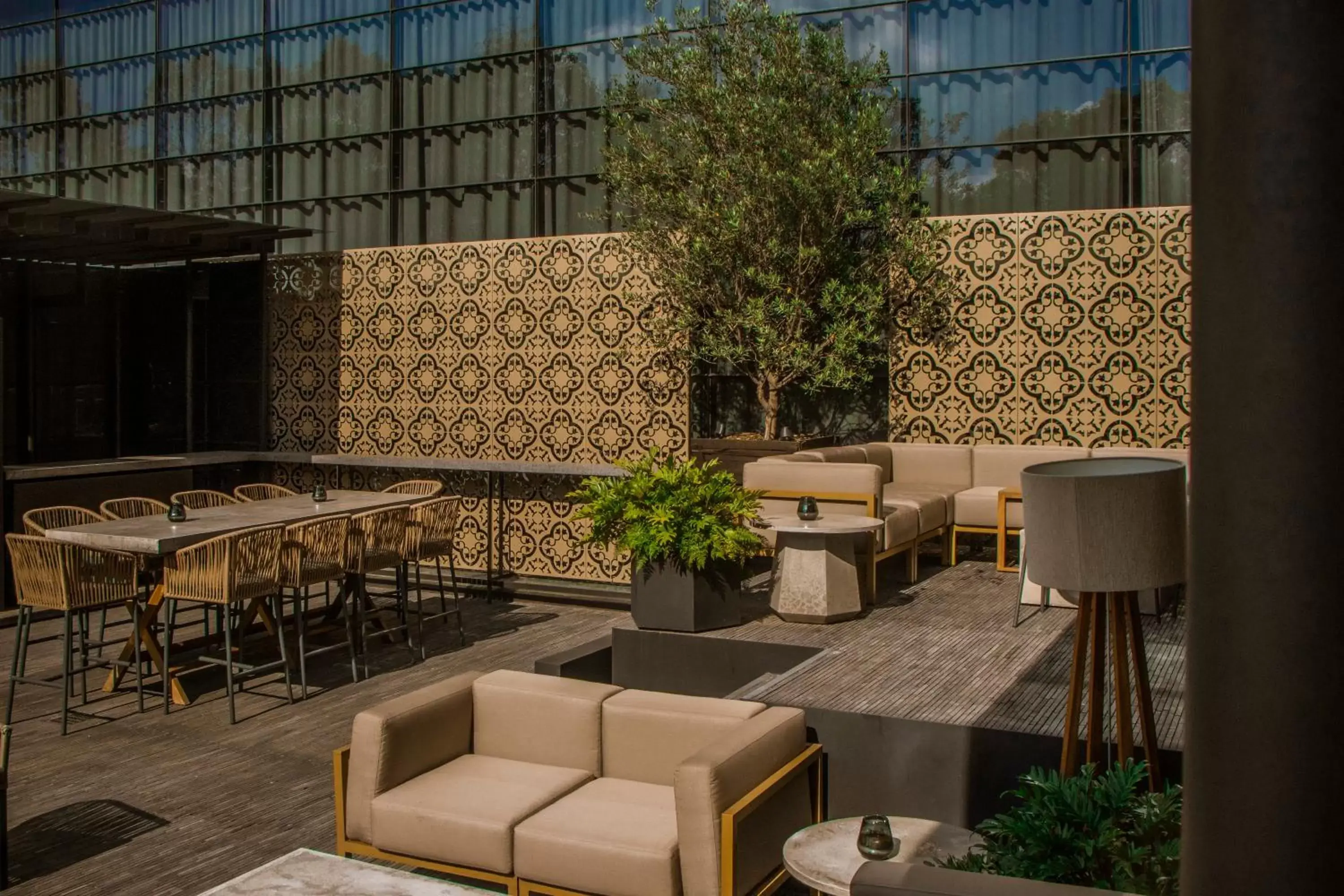Balcony/Terrace, Lounge/Bar in Brick Hotel Mexico City - Small Luxury Hotels of the World