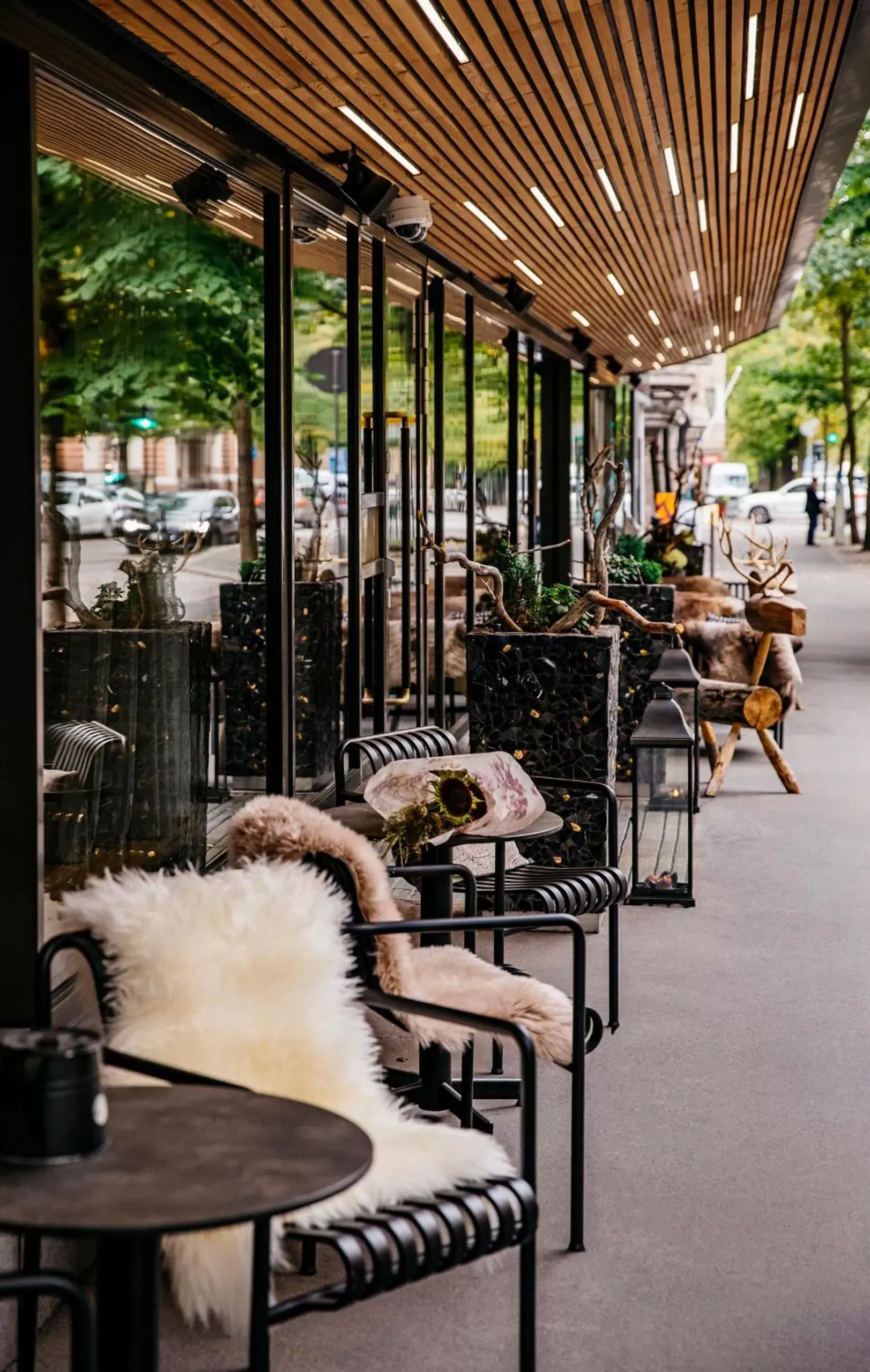 Balcony/Terrace, Restaurant/Places to Eat in Lapland Hotels Bulevardi