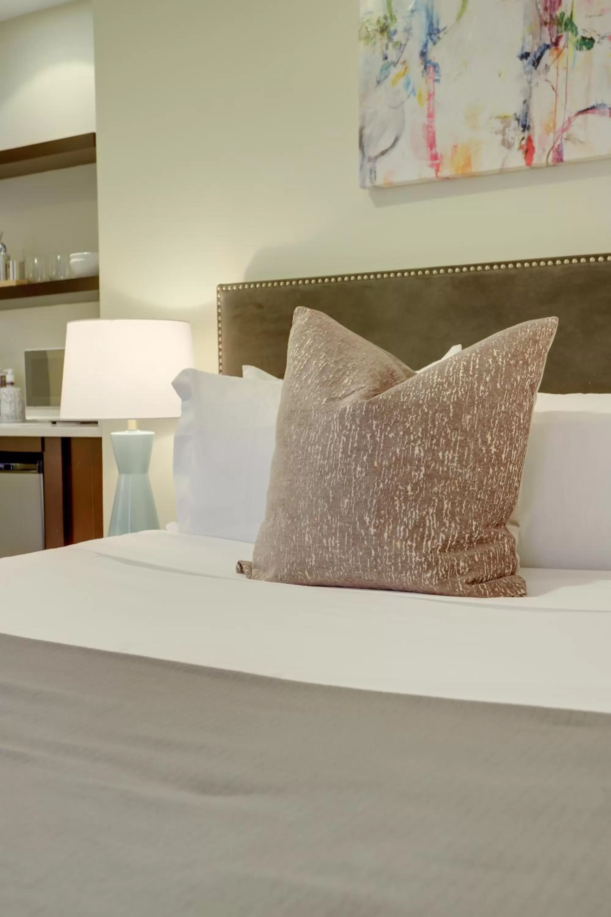 Bed in Sojourn at DuPont Place