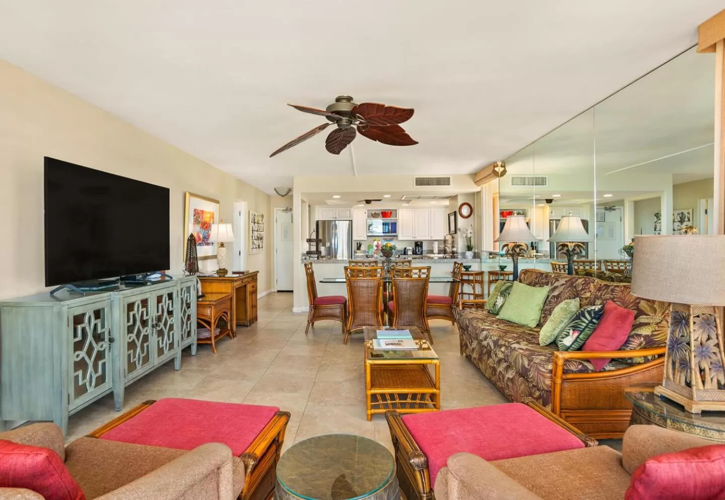 Living room in Aston Maui Kaanapali Villas