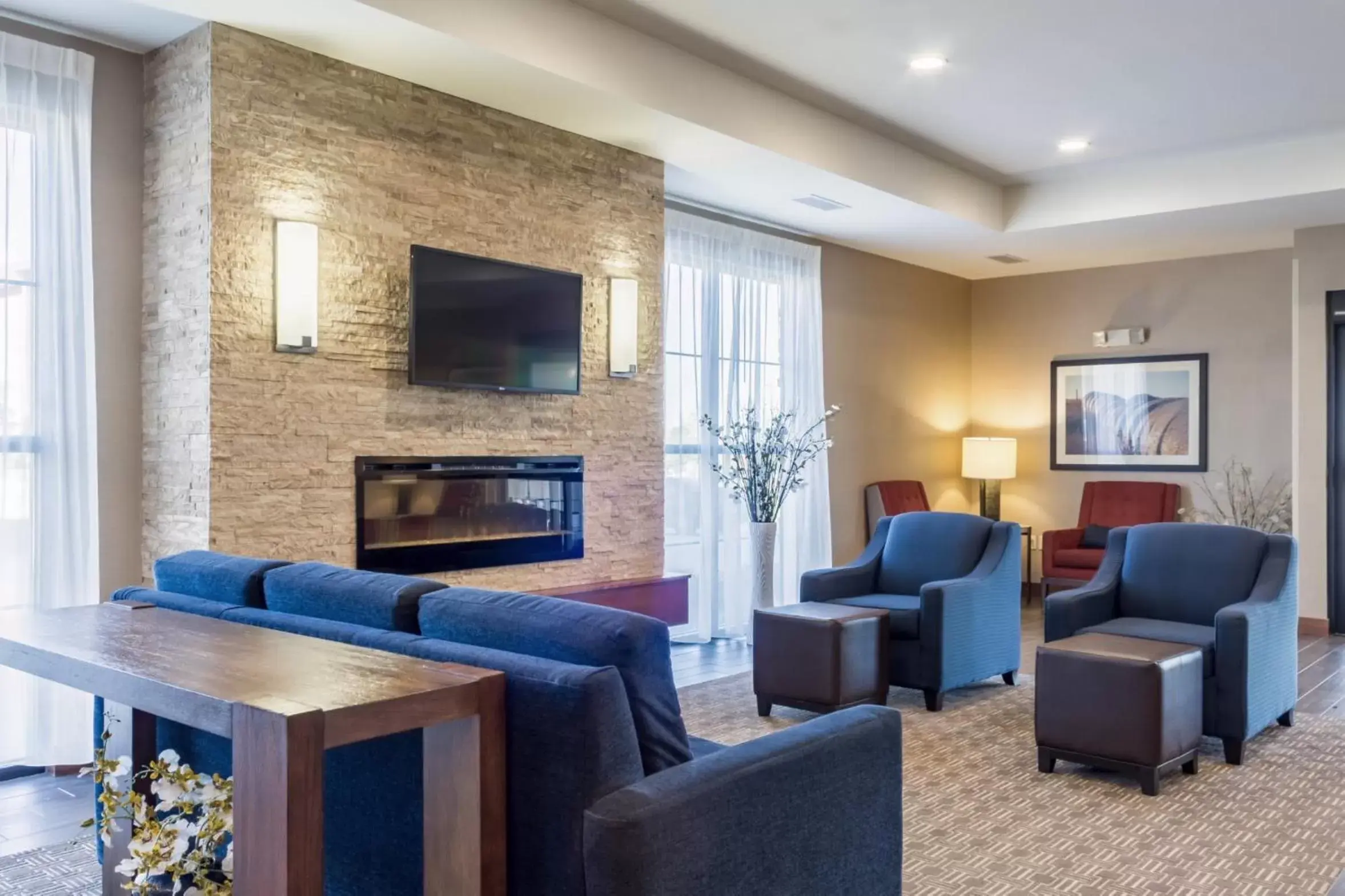 Communal lounge/ TV room, Seating Area in Comfort Inn & Suites Avera Southwest