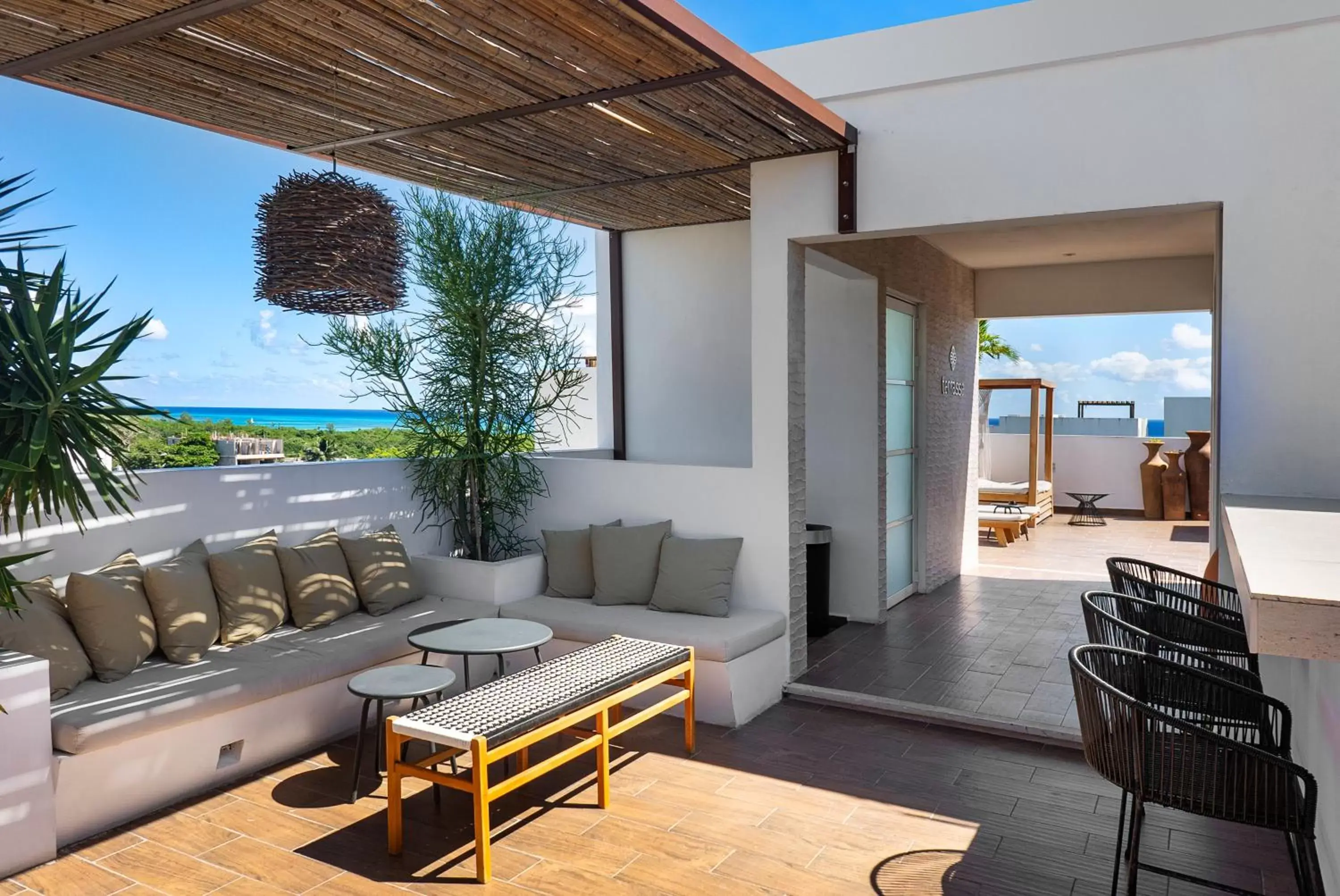 Balcony/Terrace, Seating Area in Terrasse Hotel Playa del Carmen
