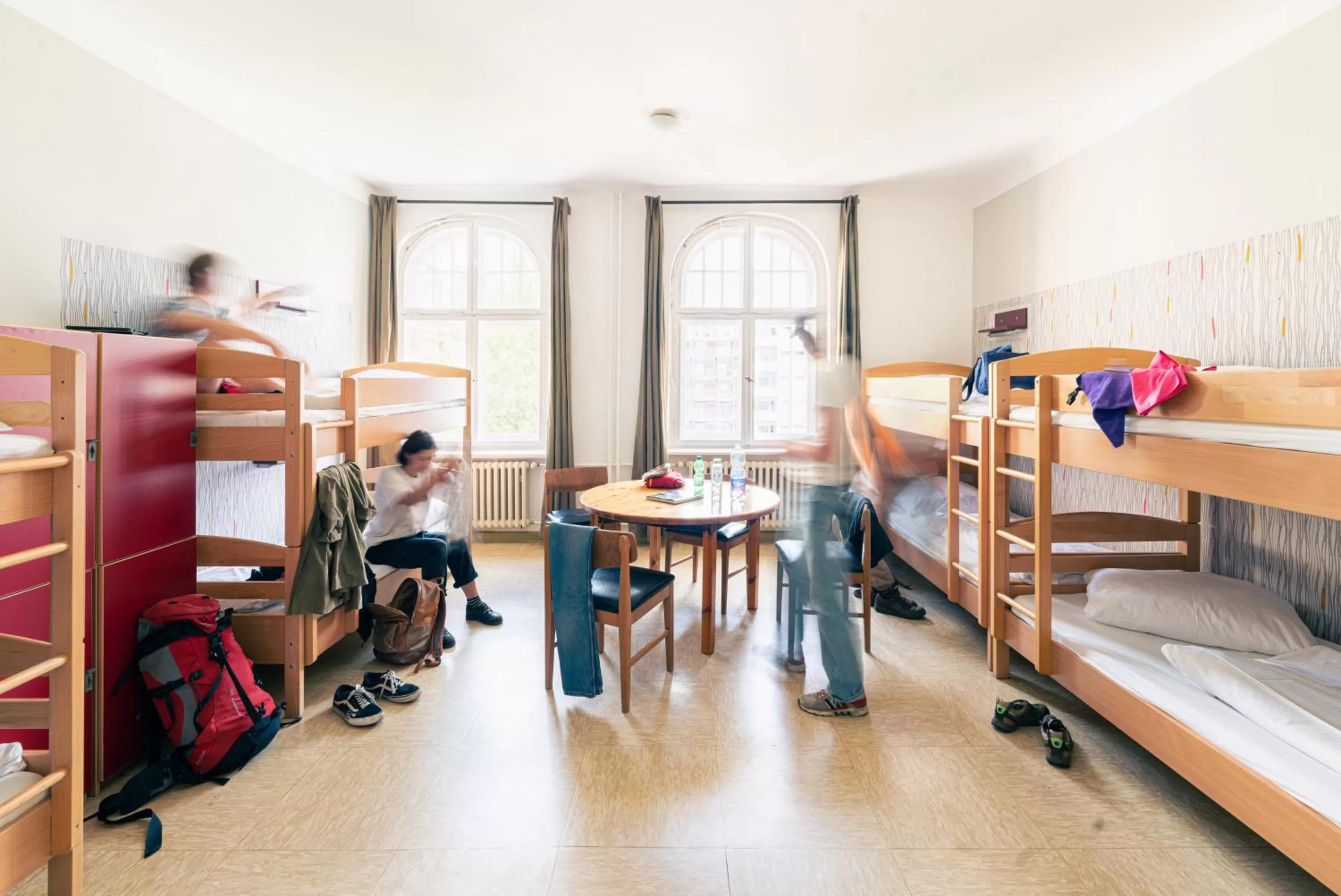 Seating area, Bed in Three Little Pigs Hostel - Your Berlin Castle