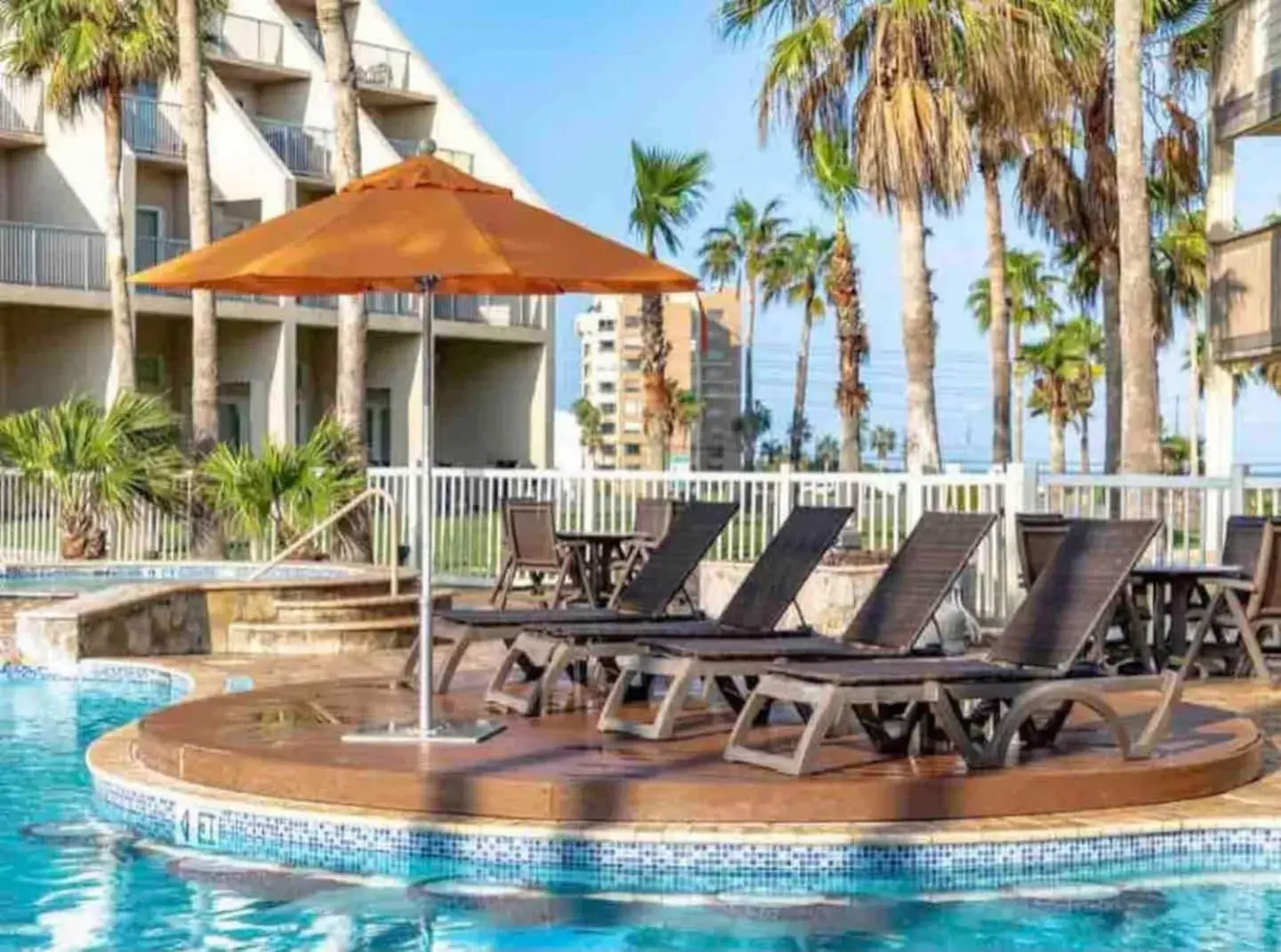 Patio, Swimming Pool in Bahia Mar Solare Tower 6th floor Bayview Condo 2bd 2ba with Pools and Hot tubs